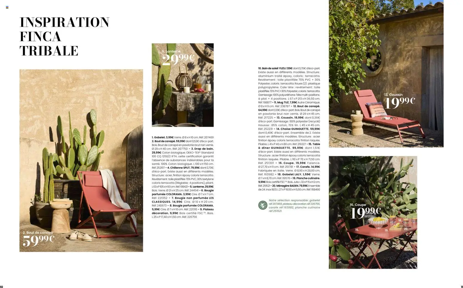 Prévisualisation de Maisons du Monde catalogue du magasin Maisons du Monde formulaire valide 02/09/2026 - Canapé, Chaise, Décoration, Table, Bain de soleil, Plateau, Coton, Carafe