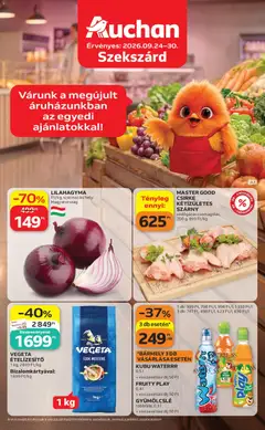 Auchan - Auchan Szupermarket akciós újság Szekszárd megtekintése, amely érvényes 2026.09.24.-től