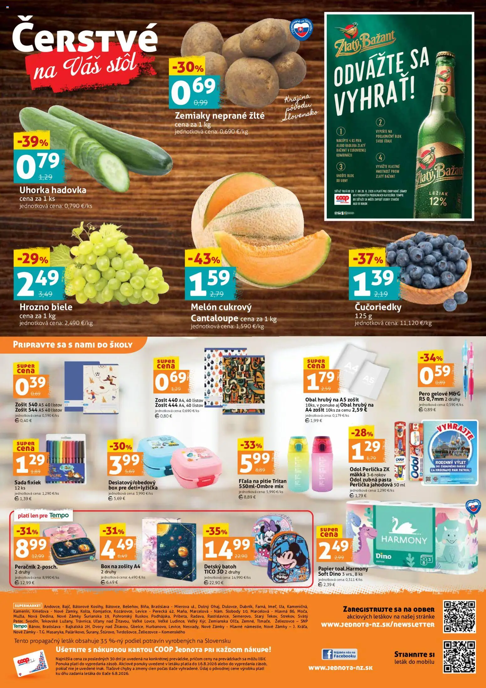 Náhľad COOP Jednota letáku platného od 14.08.2026