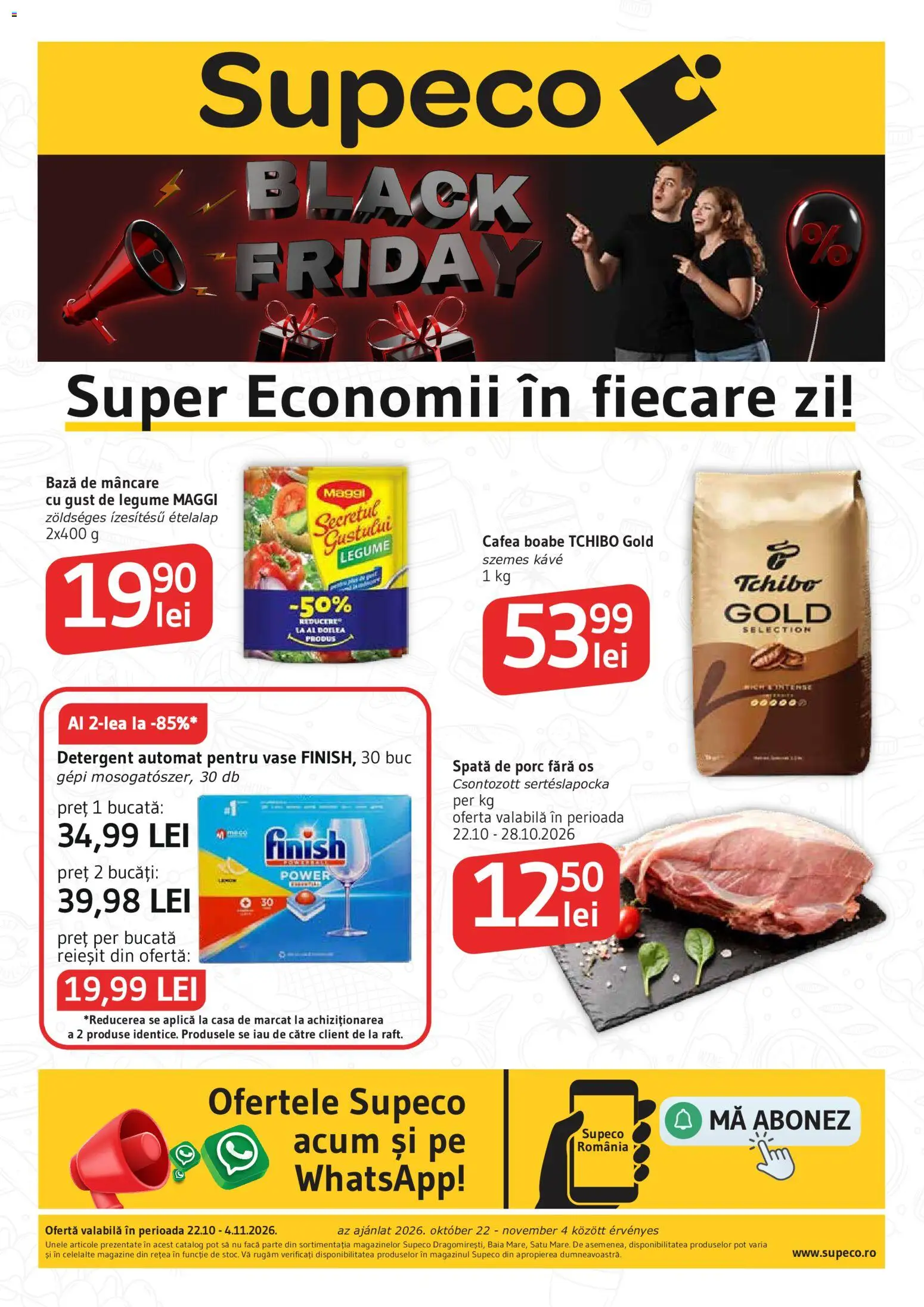Previzualizarea de cataloage: Supeco Supeco Catalog Bilingv valabil de la 22.10.2026 - Cafea, Black, Legume, Power, Spata de porc, Vase, Aplică, Detergent Automat