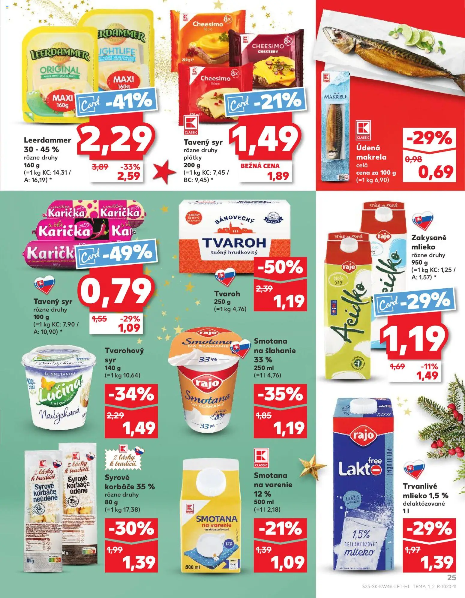 Náhľad Kaufland letáku platného od 13.11.2025 - Syr, Tvaroh, Mlieko, Smotana na šľahanie, Acidko, Smotana, Zakysané mlieko, Trvanlivé mlieko