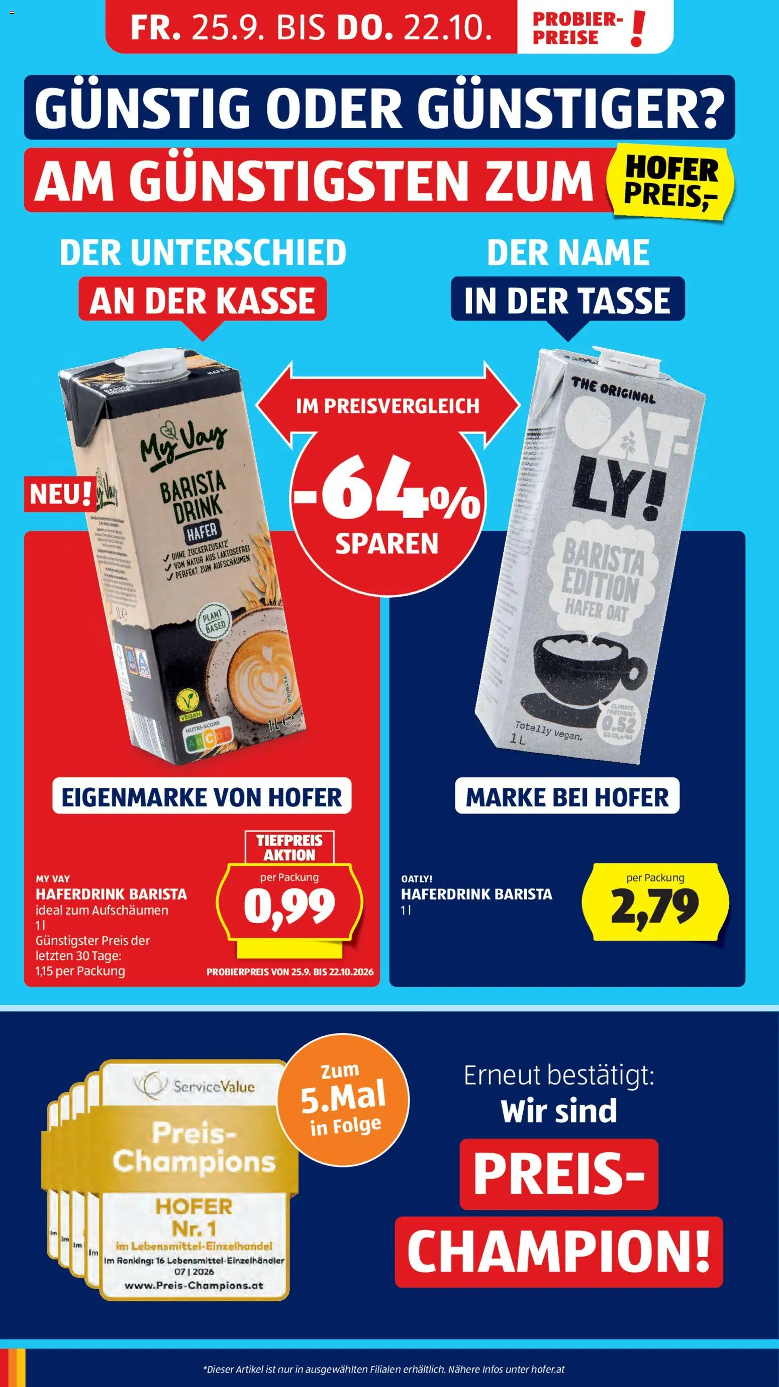 Hofer AT - Hofer AT akciós újság megtekintése, amely érvényes 2026.10.16.-től - Vegán, Só, Cabanossi