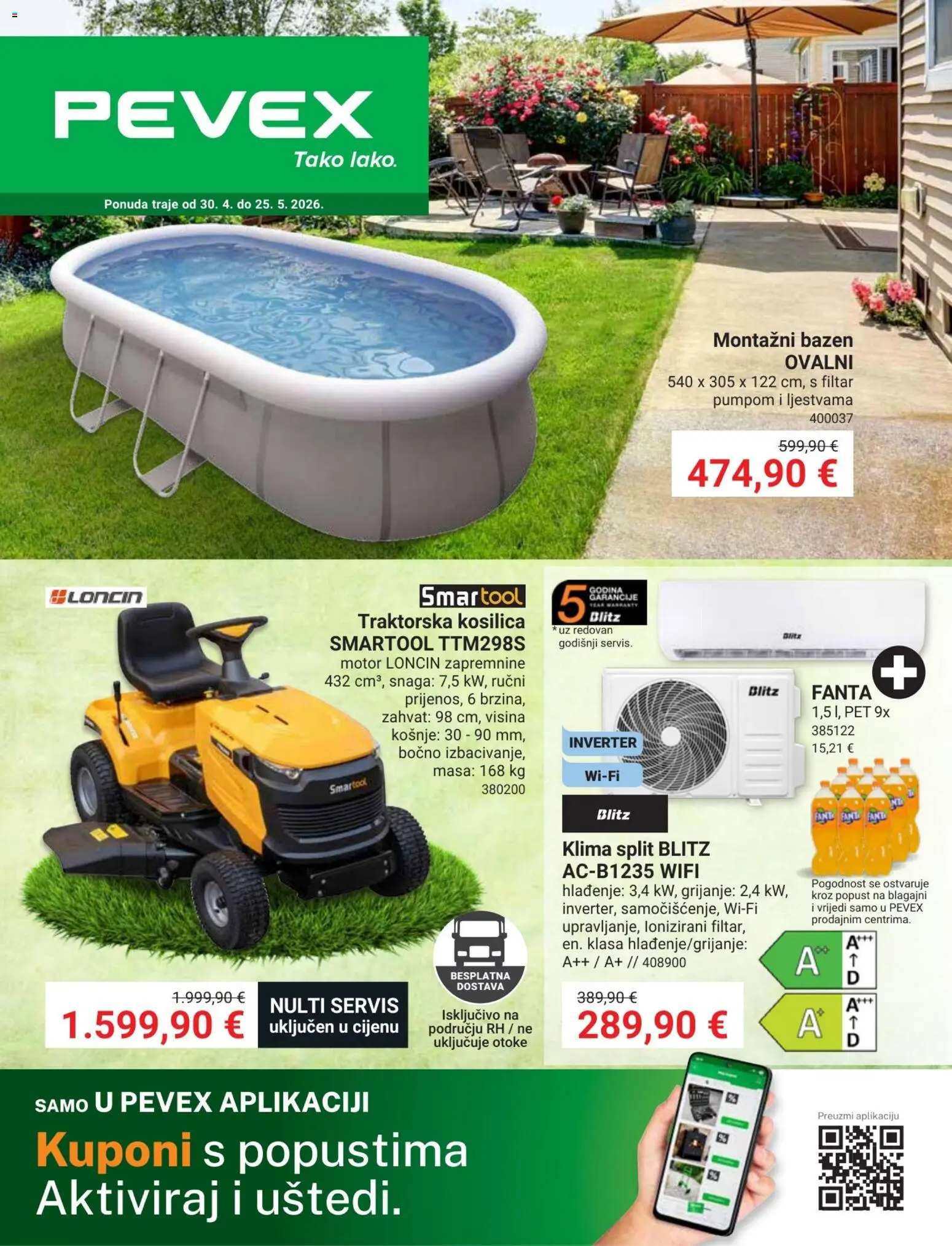 Pregled letka Pevex Katalog trgovine Pevex vrijedi od 30.04.2026