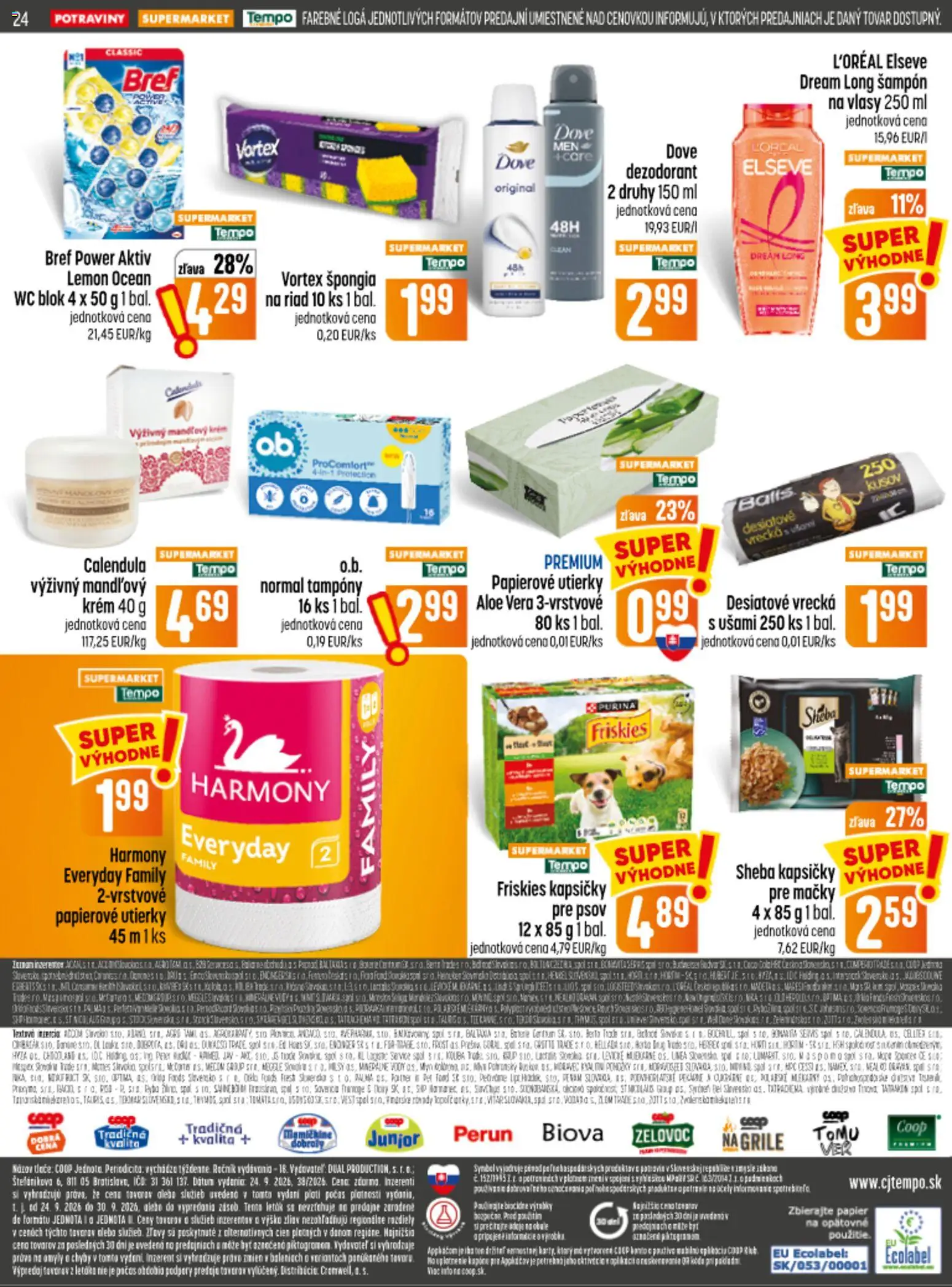 Náhľad COOP Jednota letáku platného od 24.09.2026