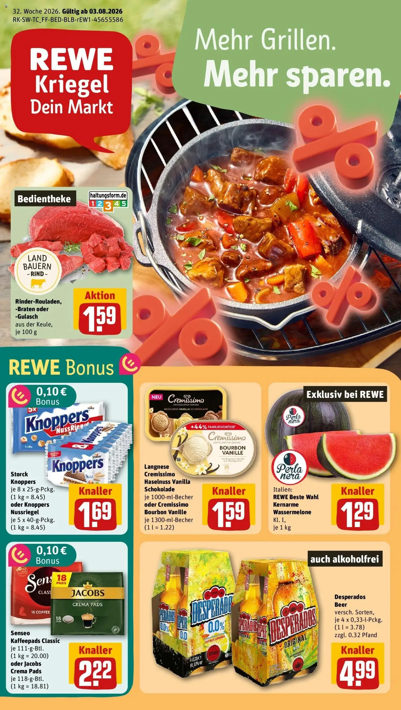 Vorschau von dem Prospekt des Geschäftes Rewe, gültig ab dem 03.08.2026