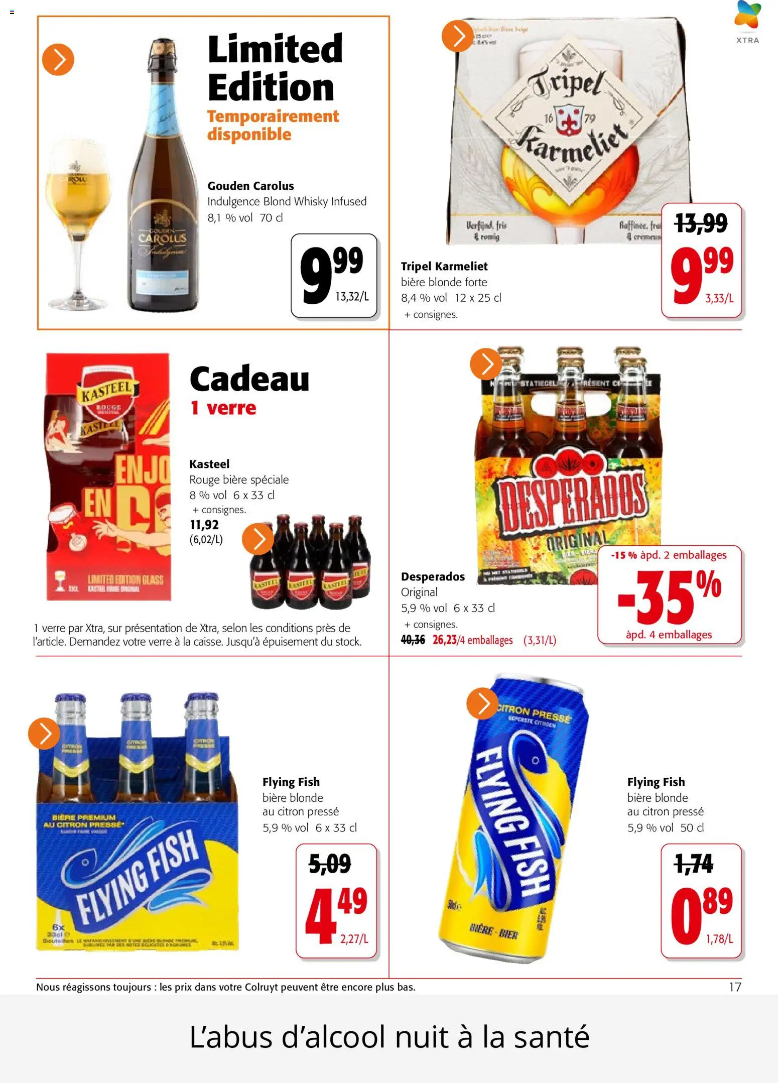 Prévisualisation de Colruyt catalogue du magasin Colruyt formulaire valide 23/09/2026 - Whisky, Bière, Desperados, Citron, Bière blonde