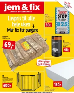 Forhåndsvis Jem & Fix kundeavis fra butikk Jem & Fix gyldig fra 11/10/2026