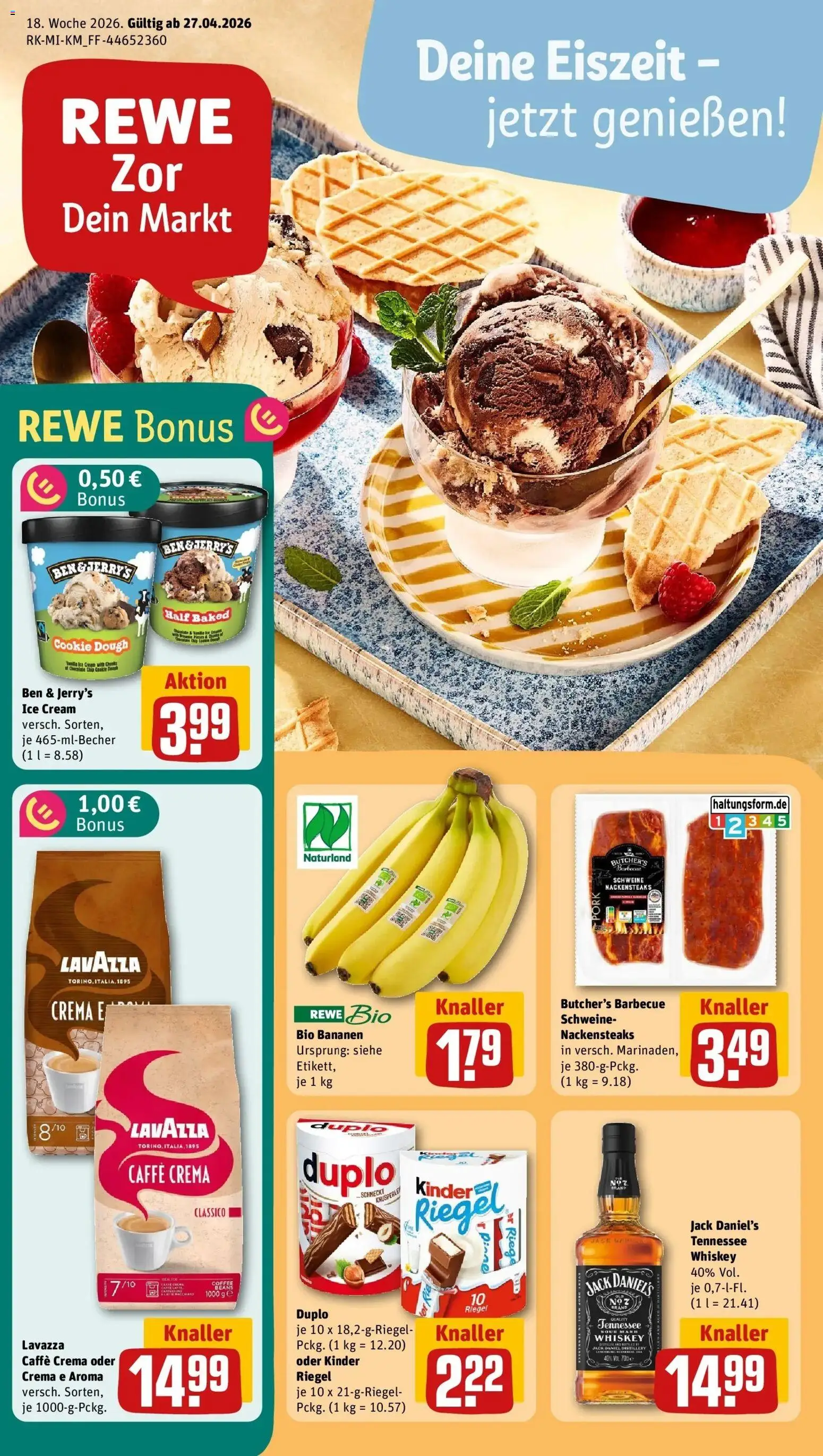 Vorschau von dem Prospekt des Geschäftes Rewe, gültig ab dem 27.04.2026