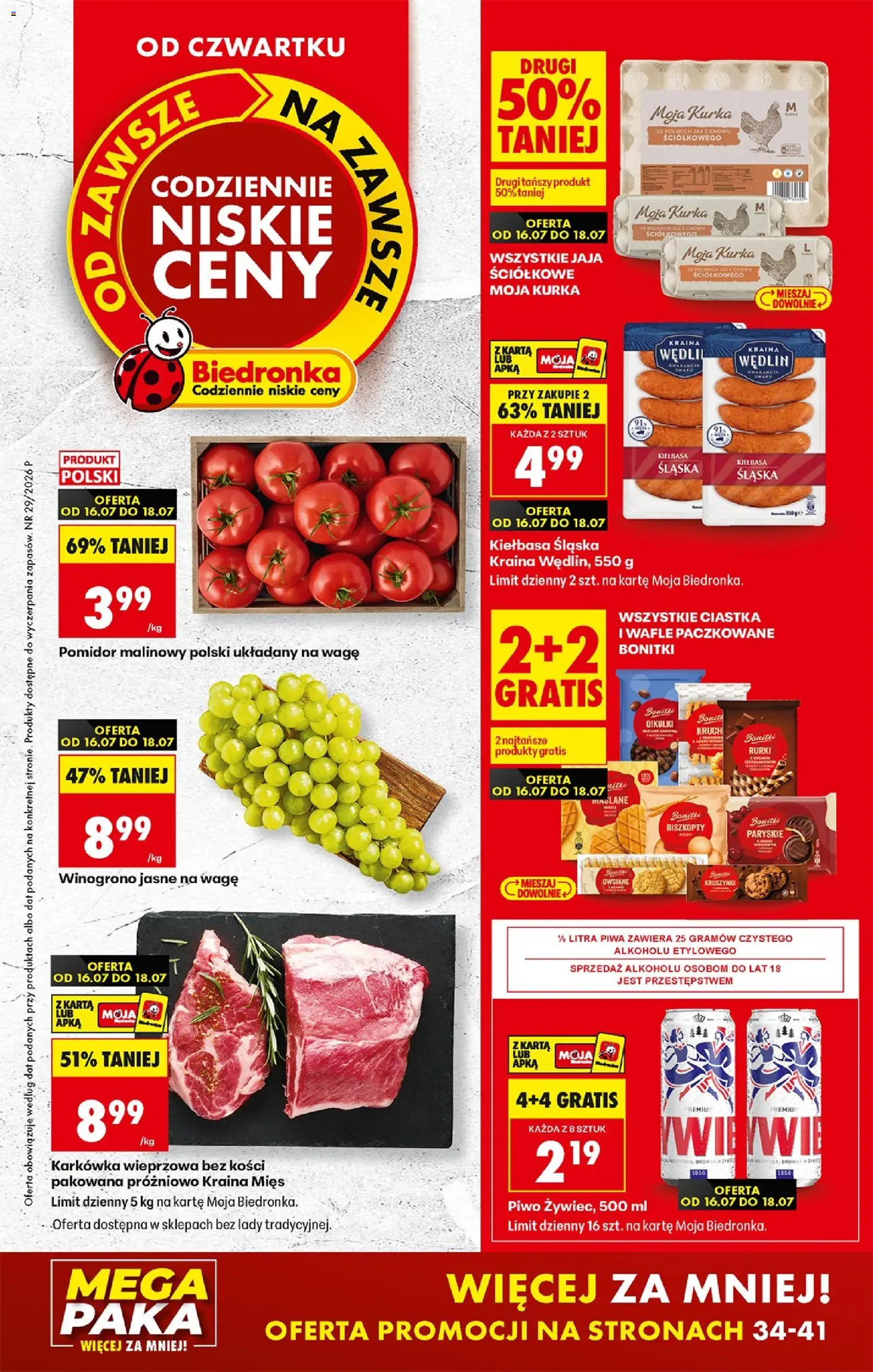Náhled nabídky: Biedronka Polsko Biedronka Polsko leták - Codziennie niskie ceny platný od 16.07.2026