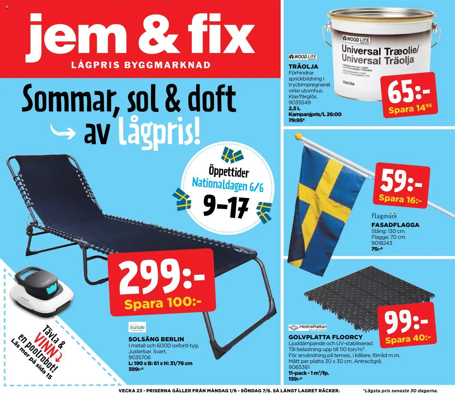 Förhandsgranska reklamblad Jem & Fix erbjudanden från butik Jem & Fix gäller från 01/06/2026
