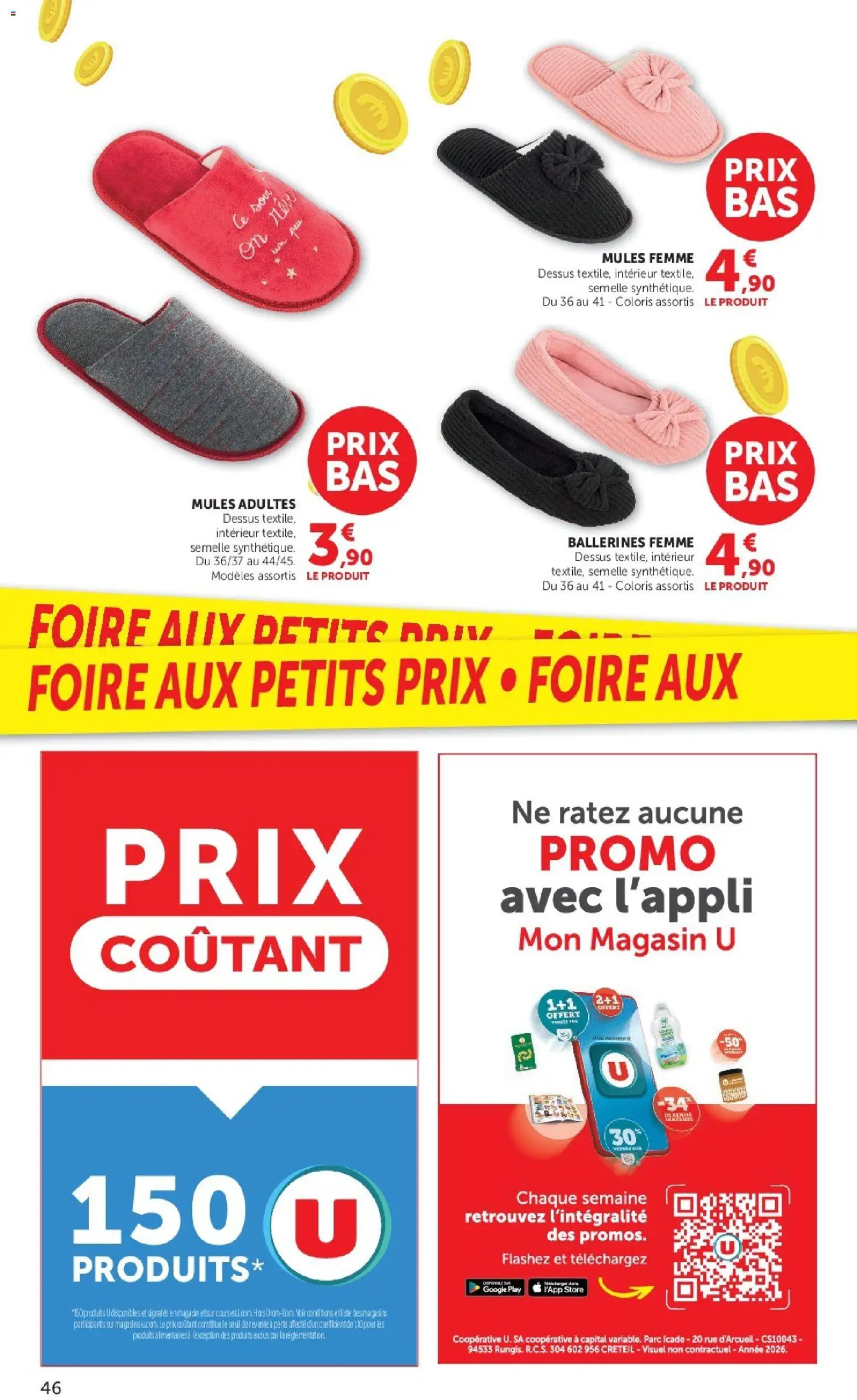 Prévisualisation de Super U catalogue du magasin Super U formulaire valide 08/09/2026 - Store, Mules, Ballerines, Mules femme
