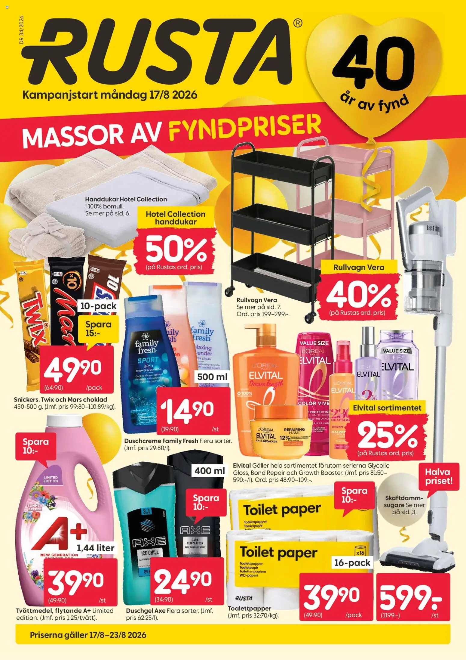 Förhandsgranska reklamblad Rusta erbjudanden från butik Rusta gäller från 17/08/2026