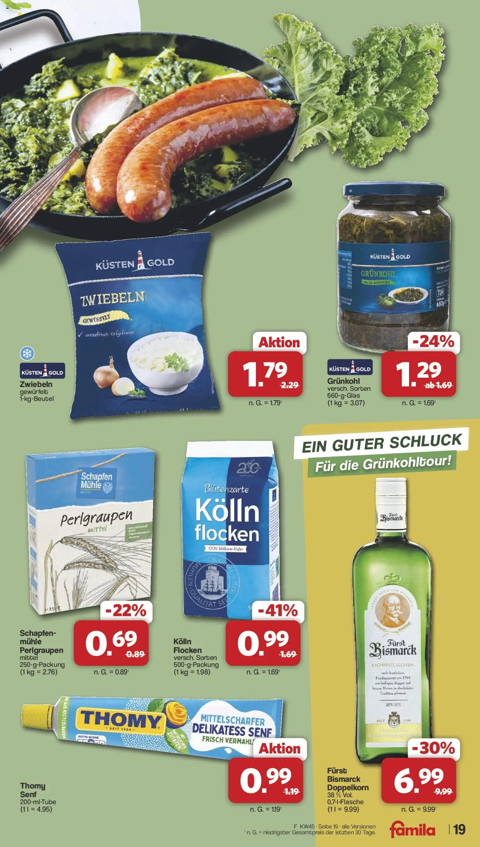 Vorschau von dem Prospekt des Geschäftes Famila Nordwest, gültig ab dem 02.11.2026 - Mühle, Zwiebeln, Flocken, Kolln