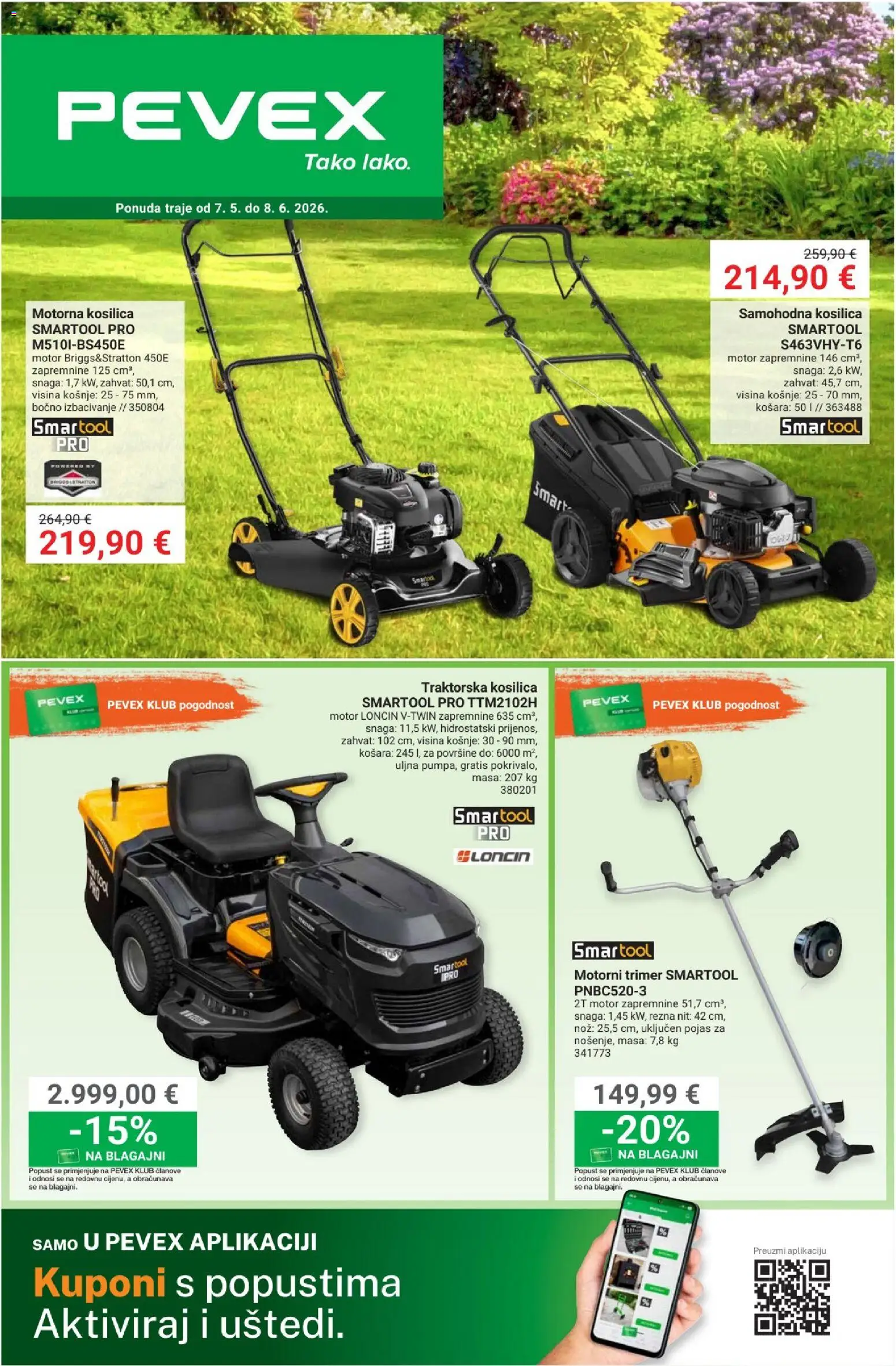 Pregled letka Pevex ponuda trgovine Pevex vrijedi od 07.05.2026