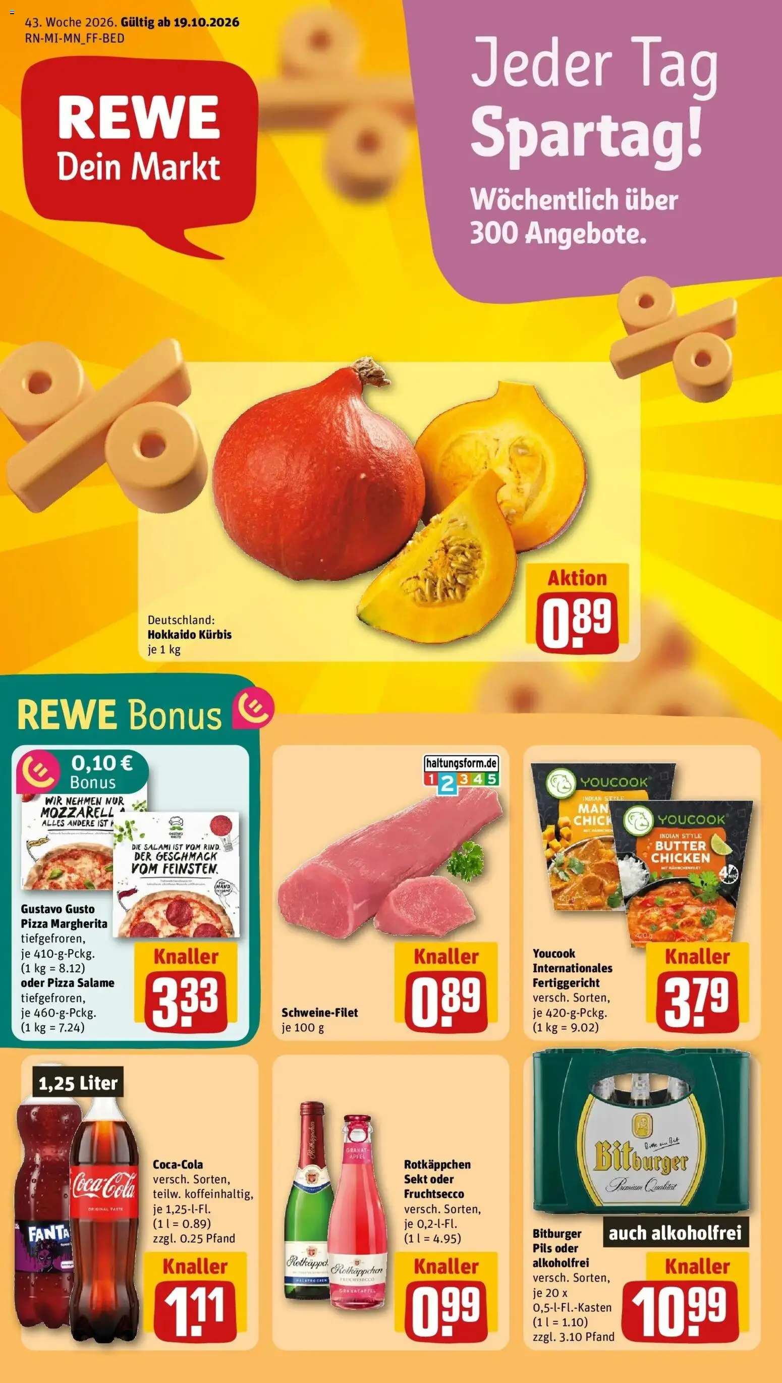 Vorschau von dem Prospekt des Geschäftes Rewe, gültig ab dem 19.10.2026
