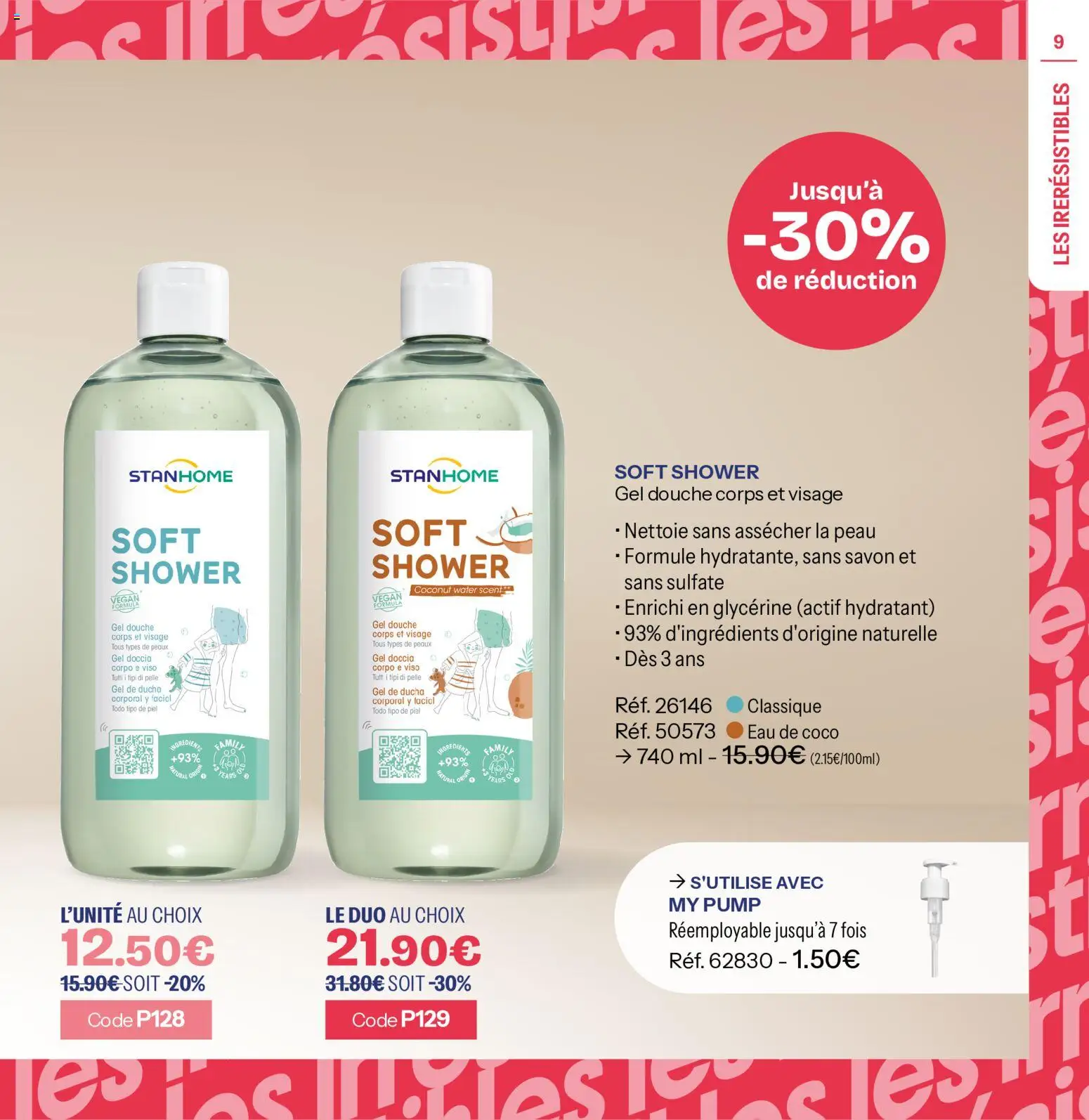 Prévisualisation de Stanhome catalogue du magasin Stanhome formulaire valide 31/08/2026 - Coco, Gel douche, Douche, Savon, Eau de coco, Pelle, Ingrédients