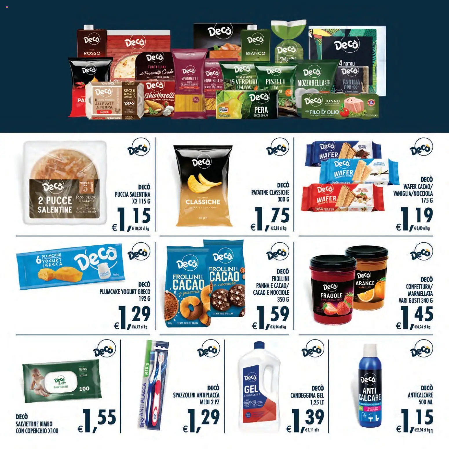 Anteprima dell'opuscolo Decò volantino Maxistore, Supermercati Lipari dal negozio Decò valido da 01/09/2026 - Terra, Prosciutto Crudo, Patatine, Candeggina, Arance, Cacao, Marmellata, Succo