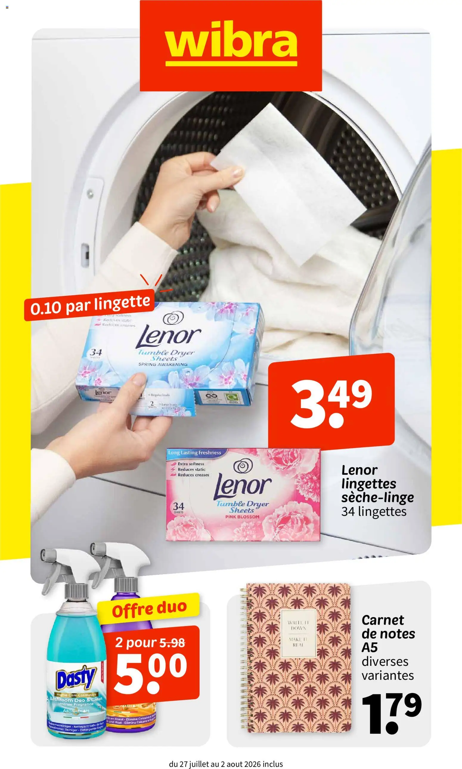 Prévisualisation de Wibra catalouge du magasin Wibra formulaire valide 27/07/2026 - Lenor