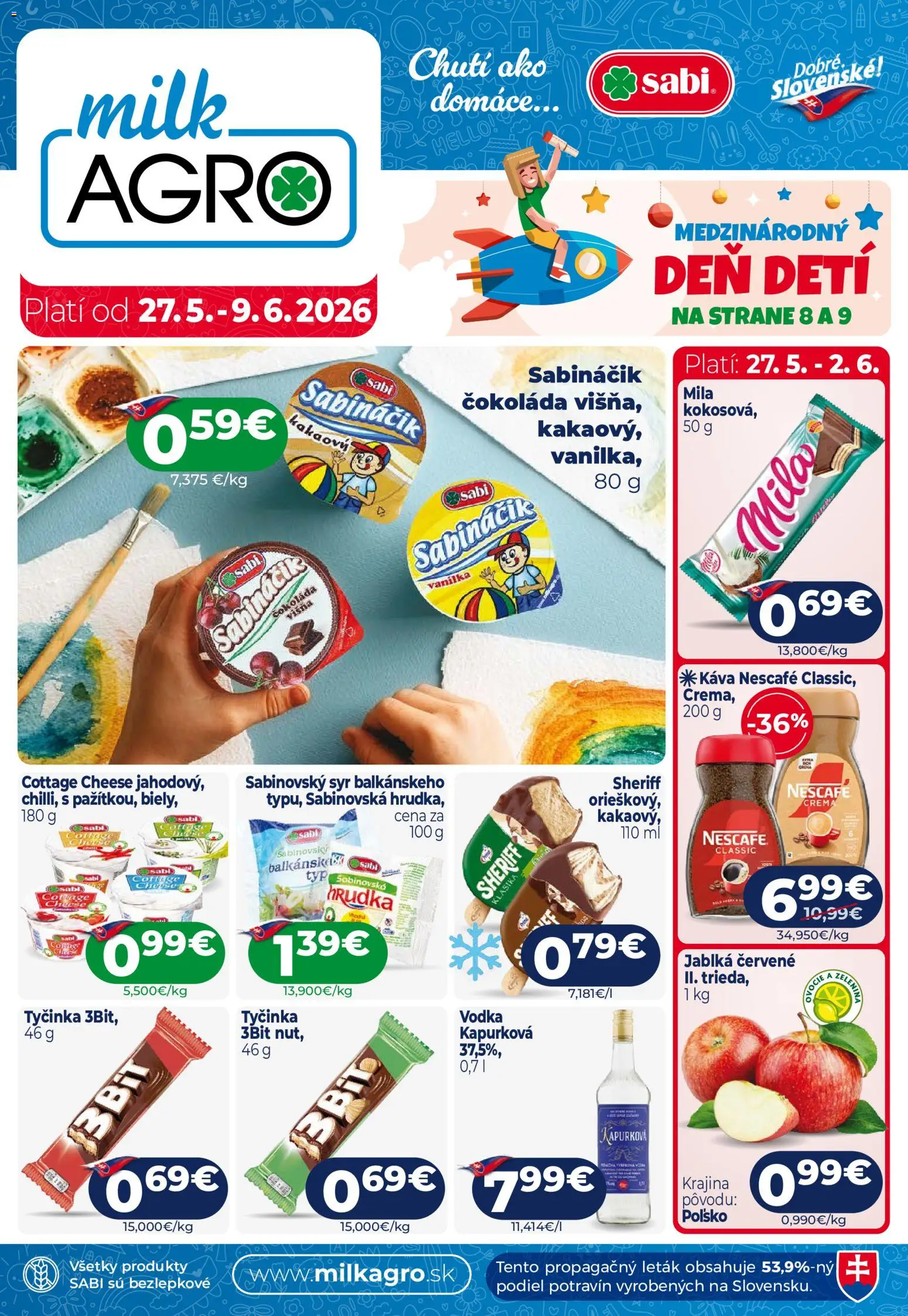 Náhľad Milk Agro letáku platného od 27.05.2026