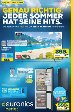 Vorschau von dem Prospekt des Geschäftes Euronics, gültig ab dem 13.08.2026