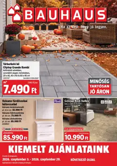 Bauhaus - Bauhaus akciós újság megtekintése, amely érvényes 2026.09.03.-től