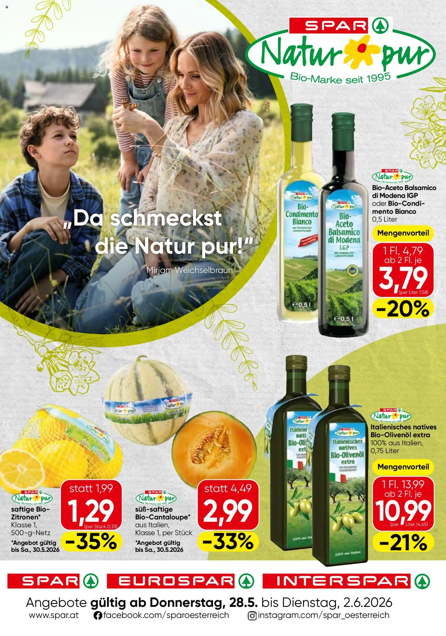 Vorschau der Angebote: Spar Spar Natur*pur gültig ab 28.05.2026