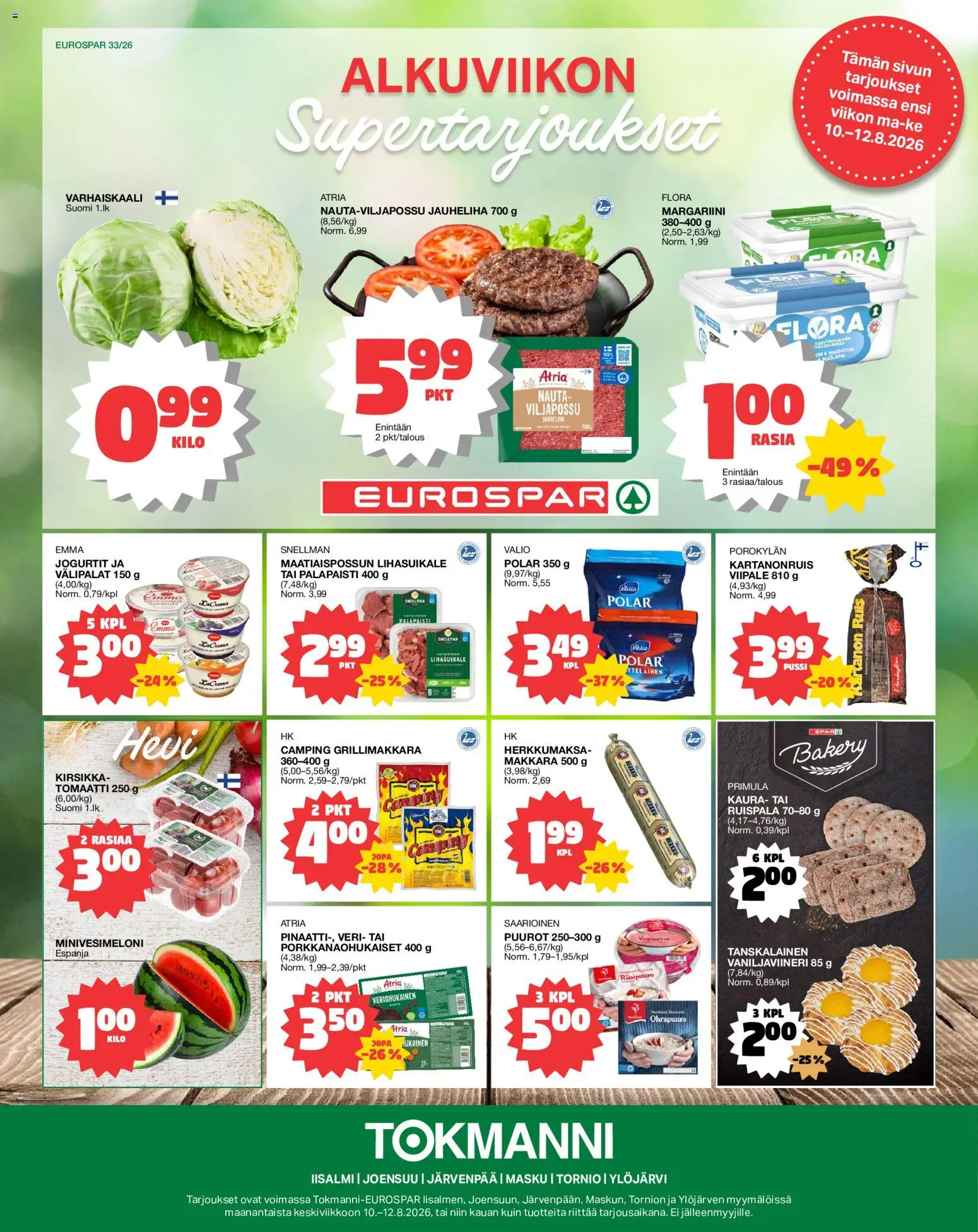 Kaupan Tokmanni Tokmanni - EUROSPAR esikatselu, voimassa 10/08/2026