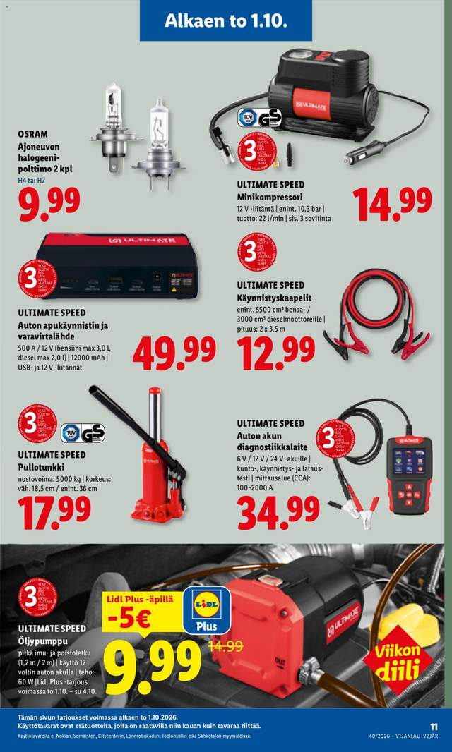 Uusi Lidl tarjouslehti alkaen 01/10