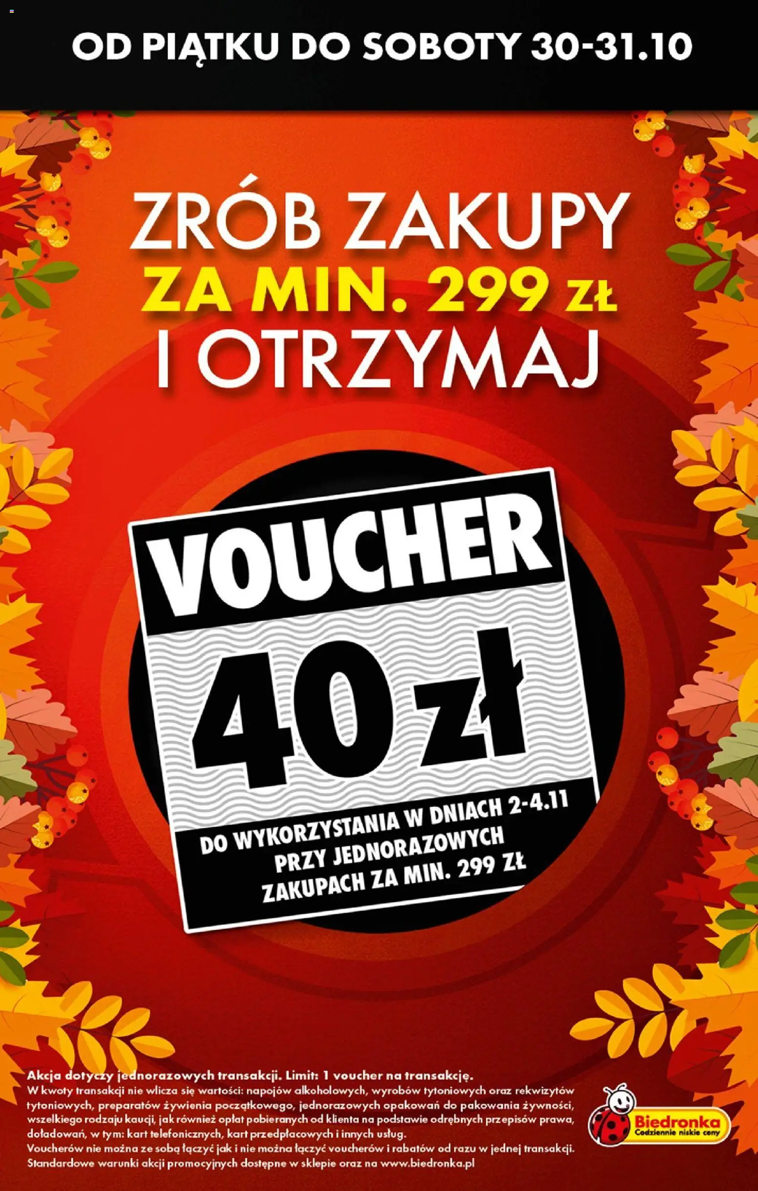 Pogląd gazetki "Biedronka gazetka - Tani weekend" ze sklepu Biedronka ważnej od 30.10.2026