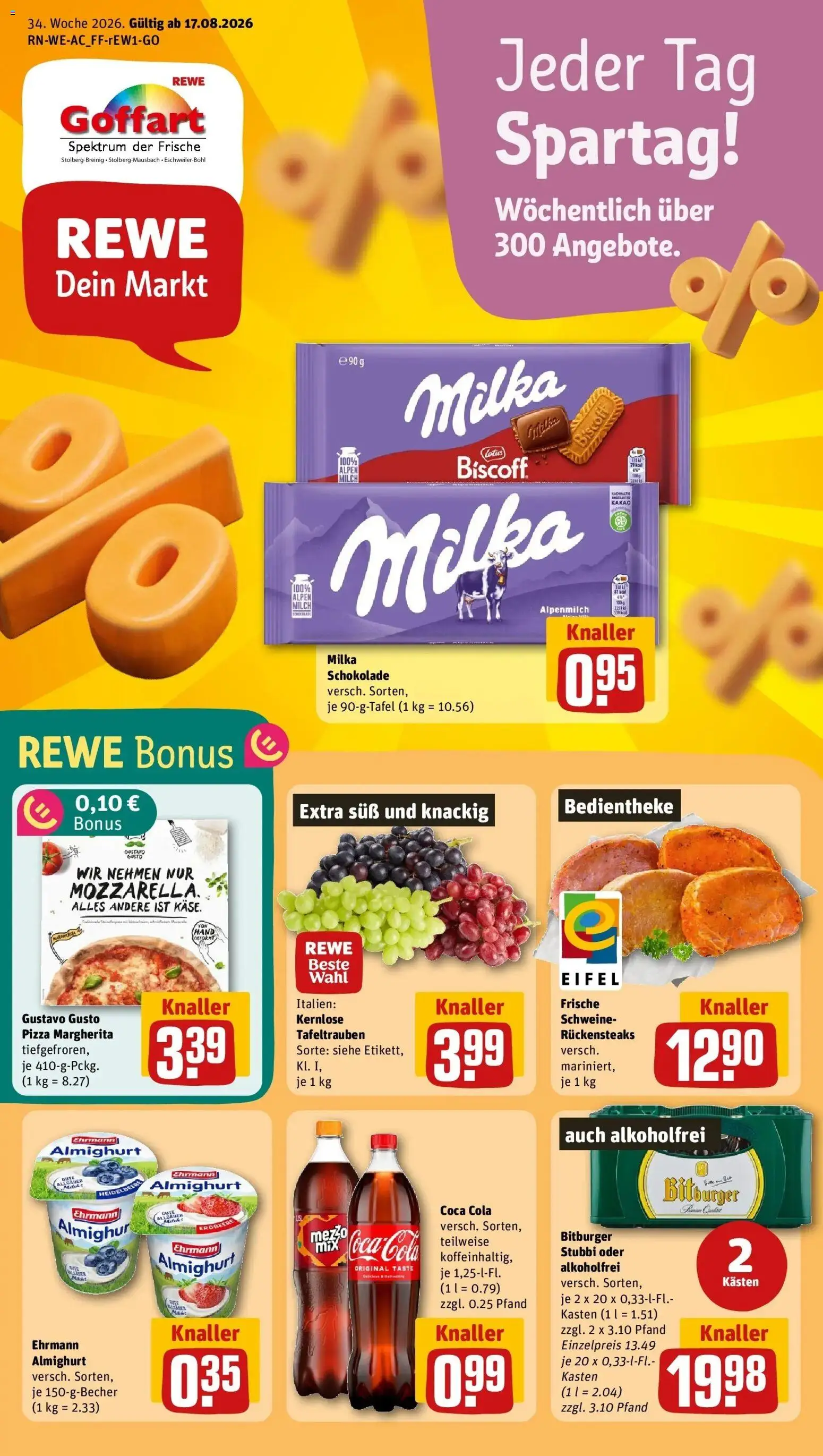 Vorschau von dem Prospekt des Geschäftes Rewe, gültig ab dem 17.08.2026