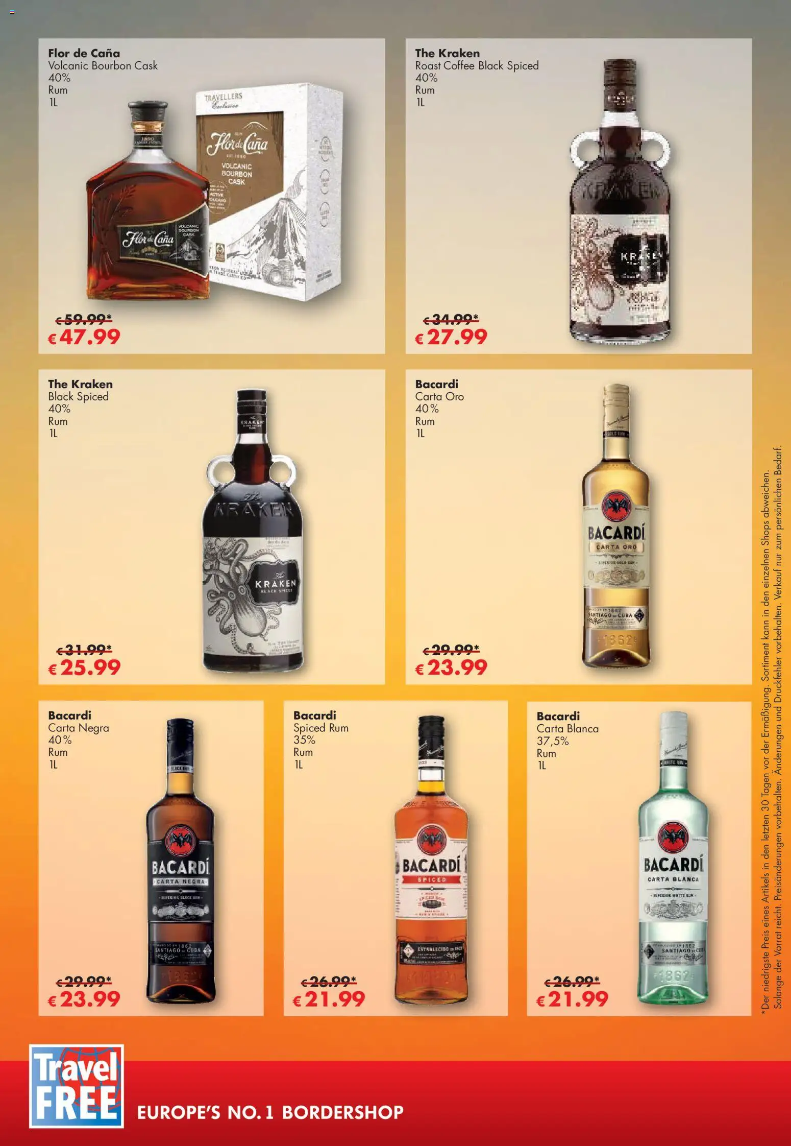 Vorschau von dem Prospekt des Geschäftes Travel Free, gültig ab dem 01.09.2026 - Bacardi, Rum, Bourbon