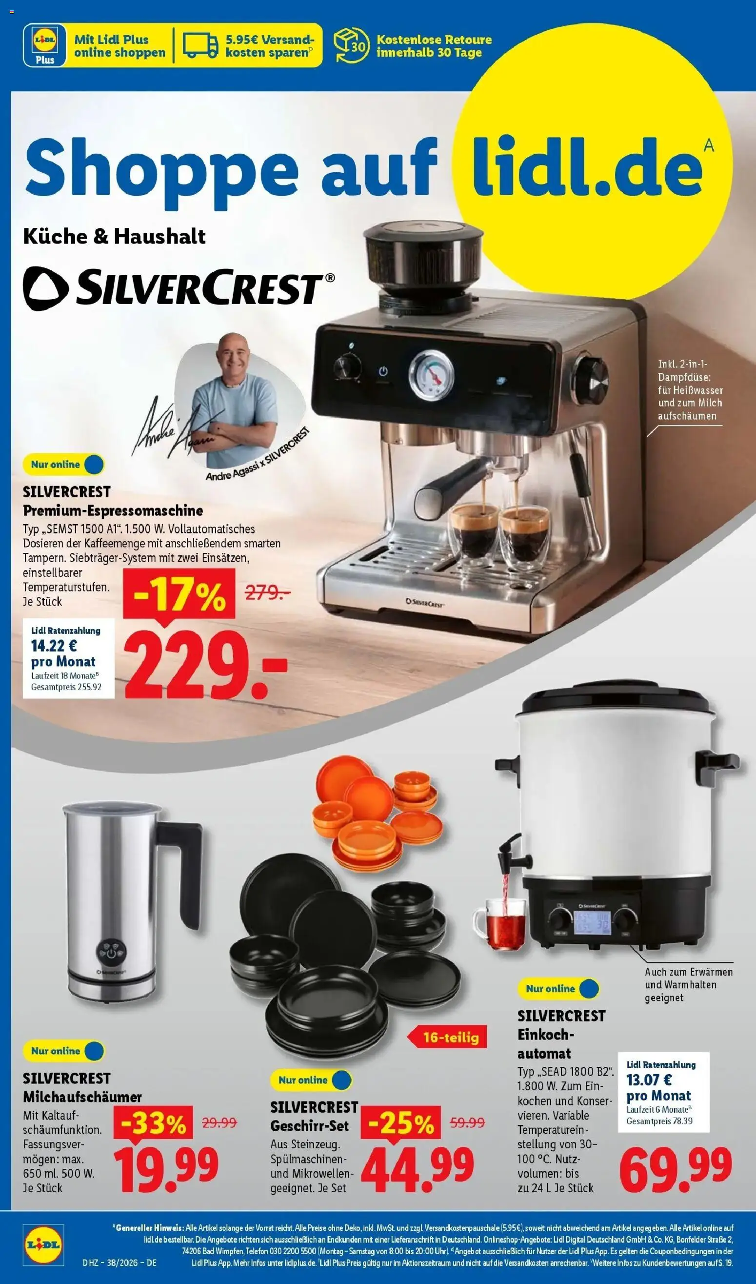 Vorschau von dem Prospekt des Geschäftes Lidl, gültig ab dem 14.09.2026 - Telefon, Küche, Bad, Milch
