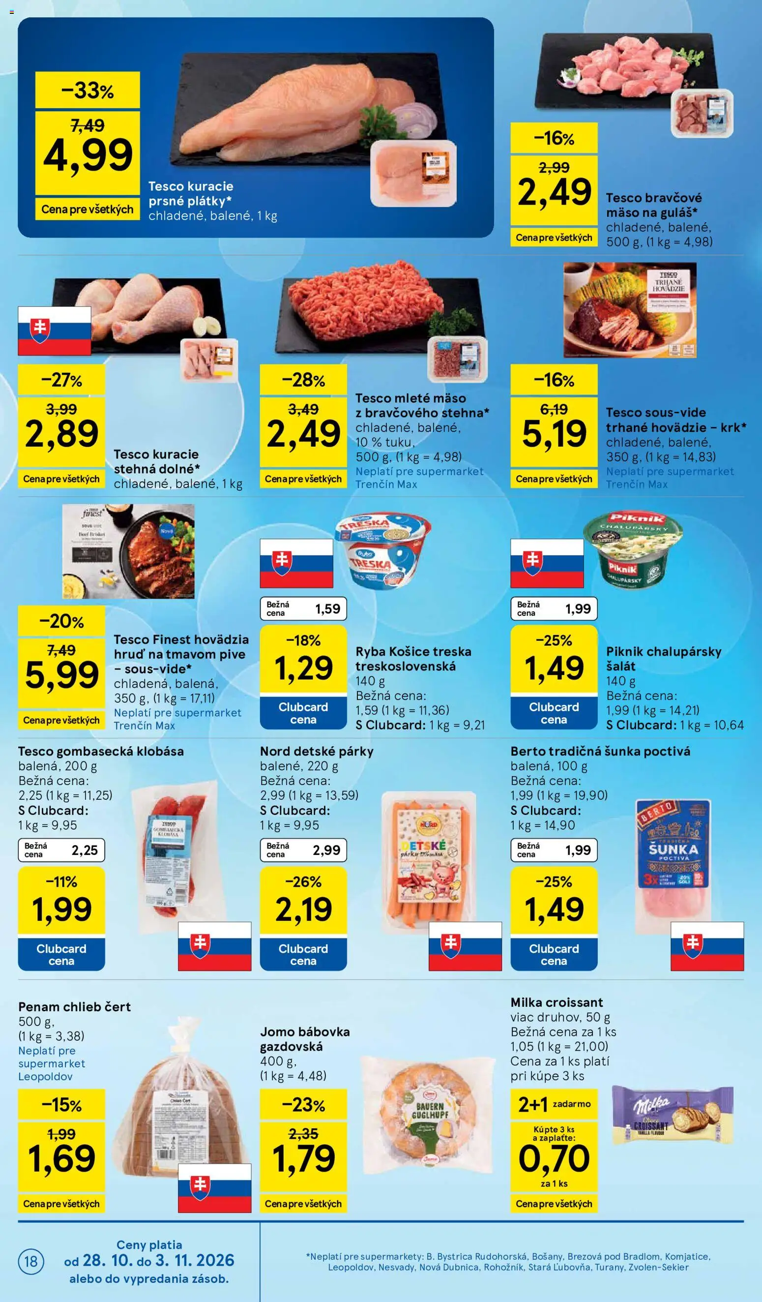 Náhľad Tesco letáku platného od 28.10.2026