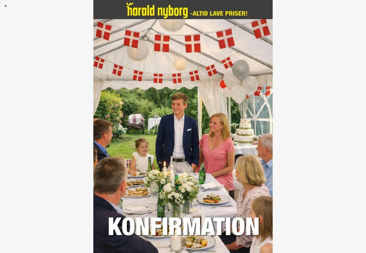 Eksempel på tilbudsavis Harald Nyborg - Konfirmation fra butik Harald Nyborg gyldig fra 21/04/2026