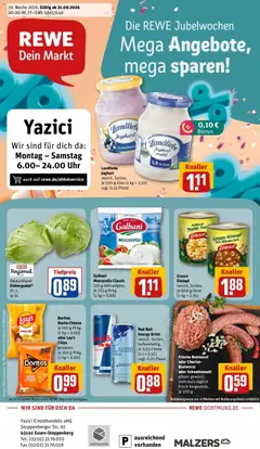 Vorschau von dem Prospekt des Geschäftes Rewe, gültig ab dem 21.09.2026