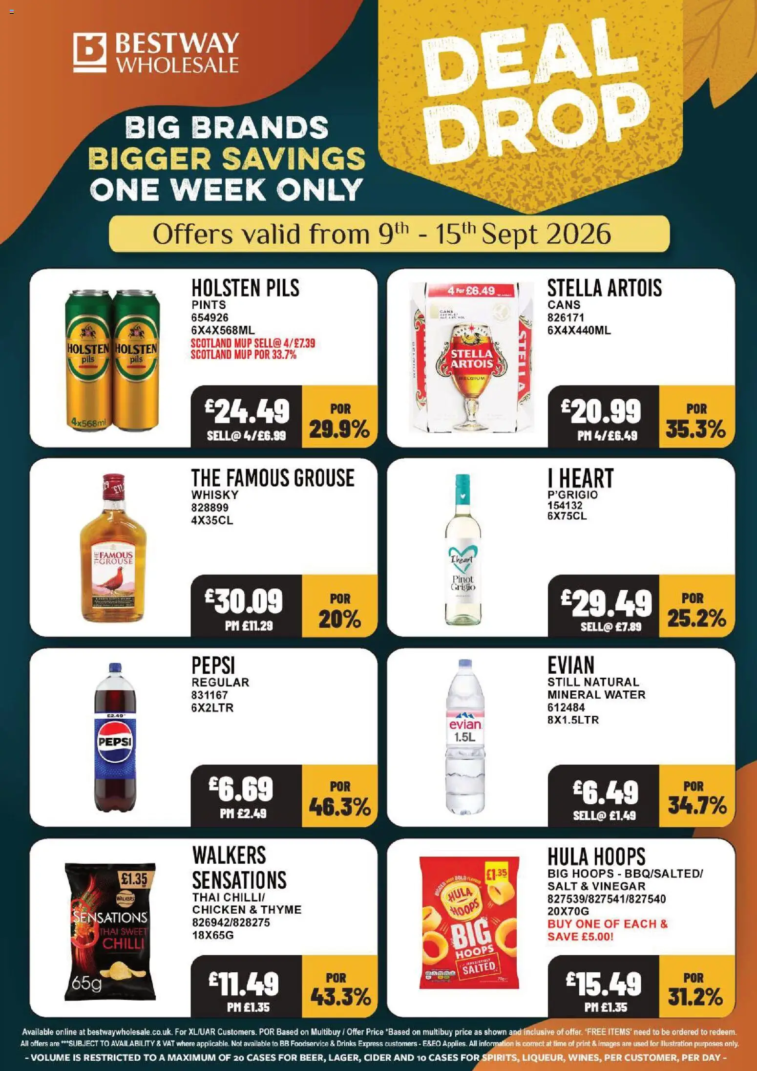 Preview of Bestway Bestway - Offers valid from 09/09/2026 - Cider, Chicken, Water, Chilli, Salt, Pepsi, Vinegar, Mineral water