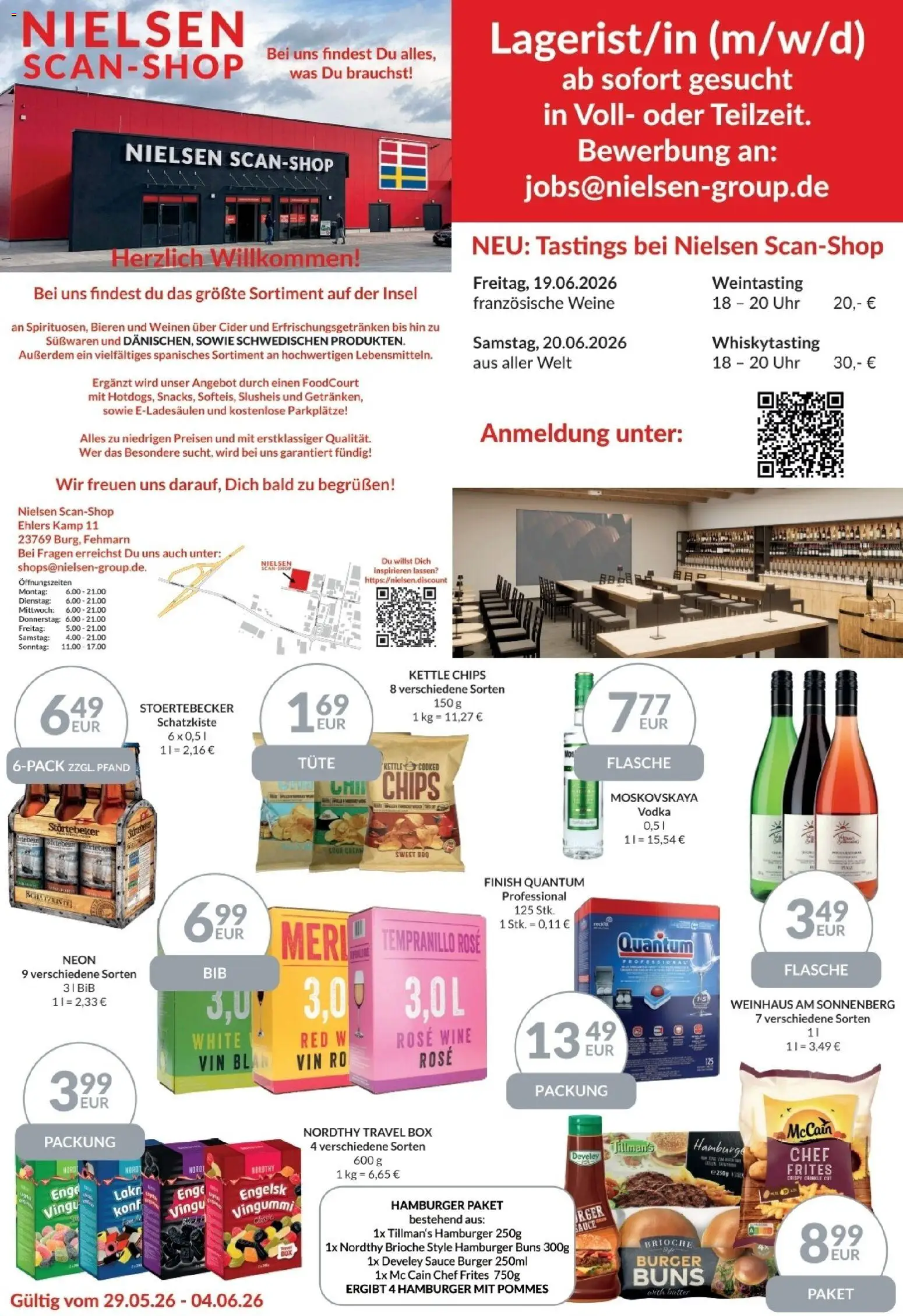 Eksempel på tilbudsavis Nielsen Discount - Deutscher Prospekt fra butik Nielsen Discount gyldig fra 29/05/2026 - Vin, Chips, Cider, Vodka, Vingummi, Brioche