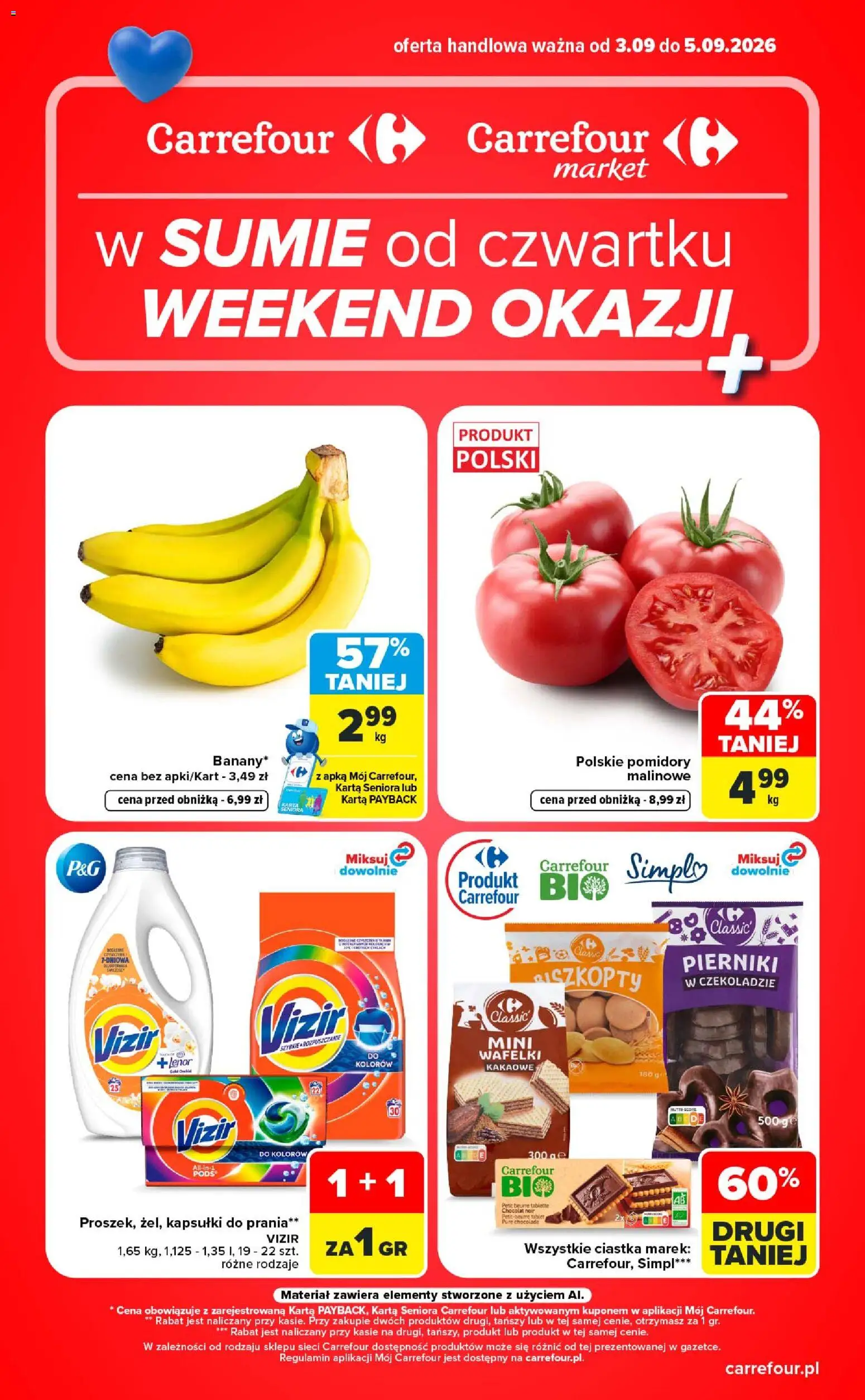Pogląd gazetki "Carrefour gazetka - Weekend okazji" ze sklepu Carrefour ważnej od 03.09.2026