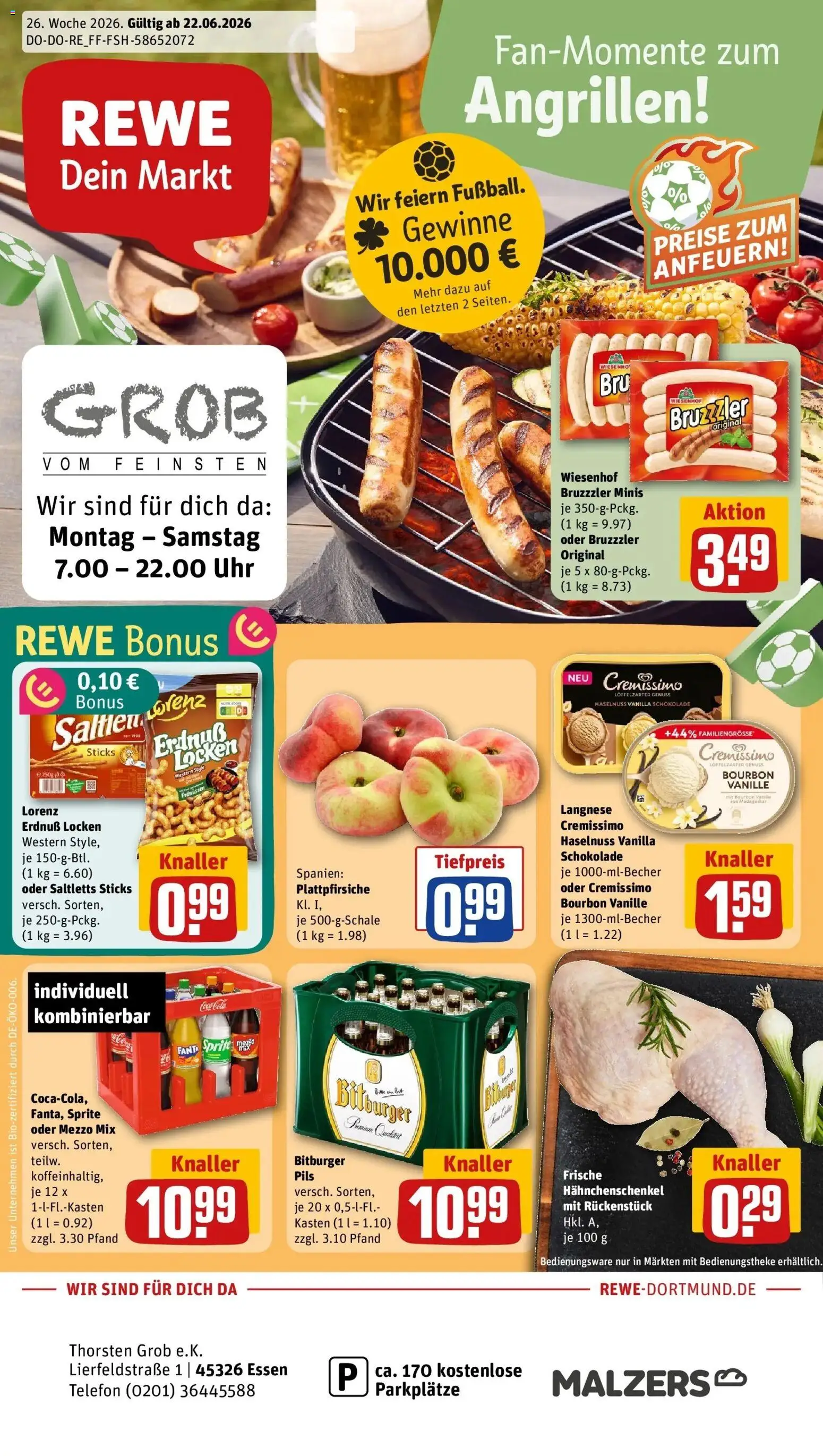 Vorschau von dem Prospekt des Geschäftes Rewe, gültig ab dem 22.06.2026