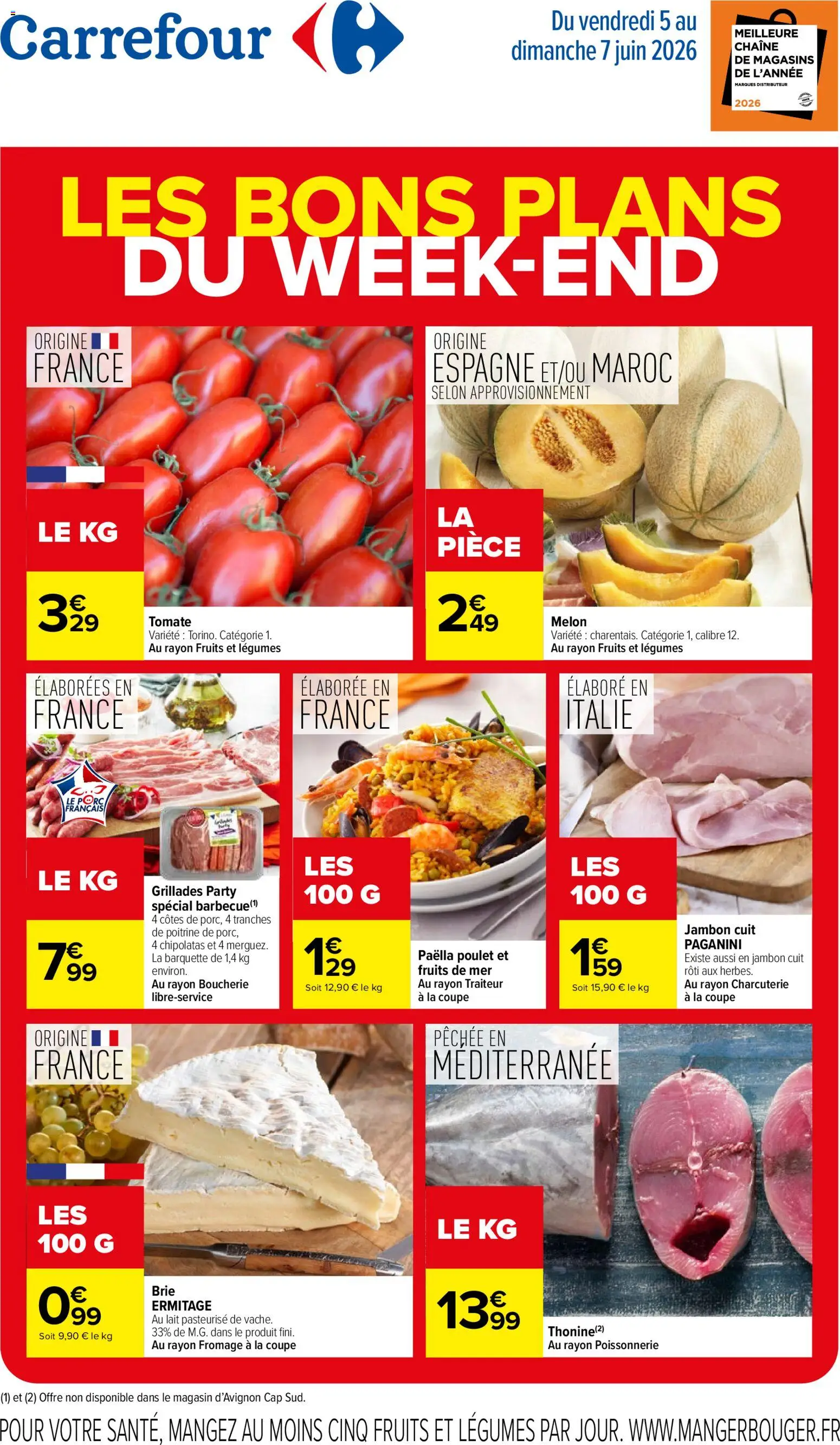 Prévisualisation de Carrefour les bons plans du week-end du magasin Carrefour formulaire valide 05/06/2026
