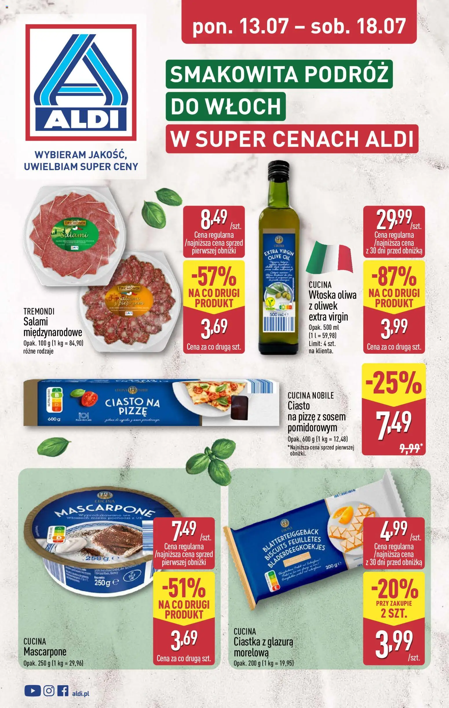 Náhled nabídky: Aldi Polsko Aldi Polsko leták - Artykuły przemysłowe i tekstylia platný od 13.07.2026 - Vegan, Mascarpone