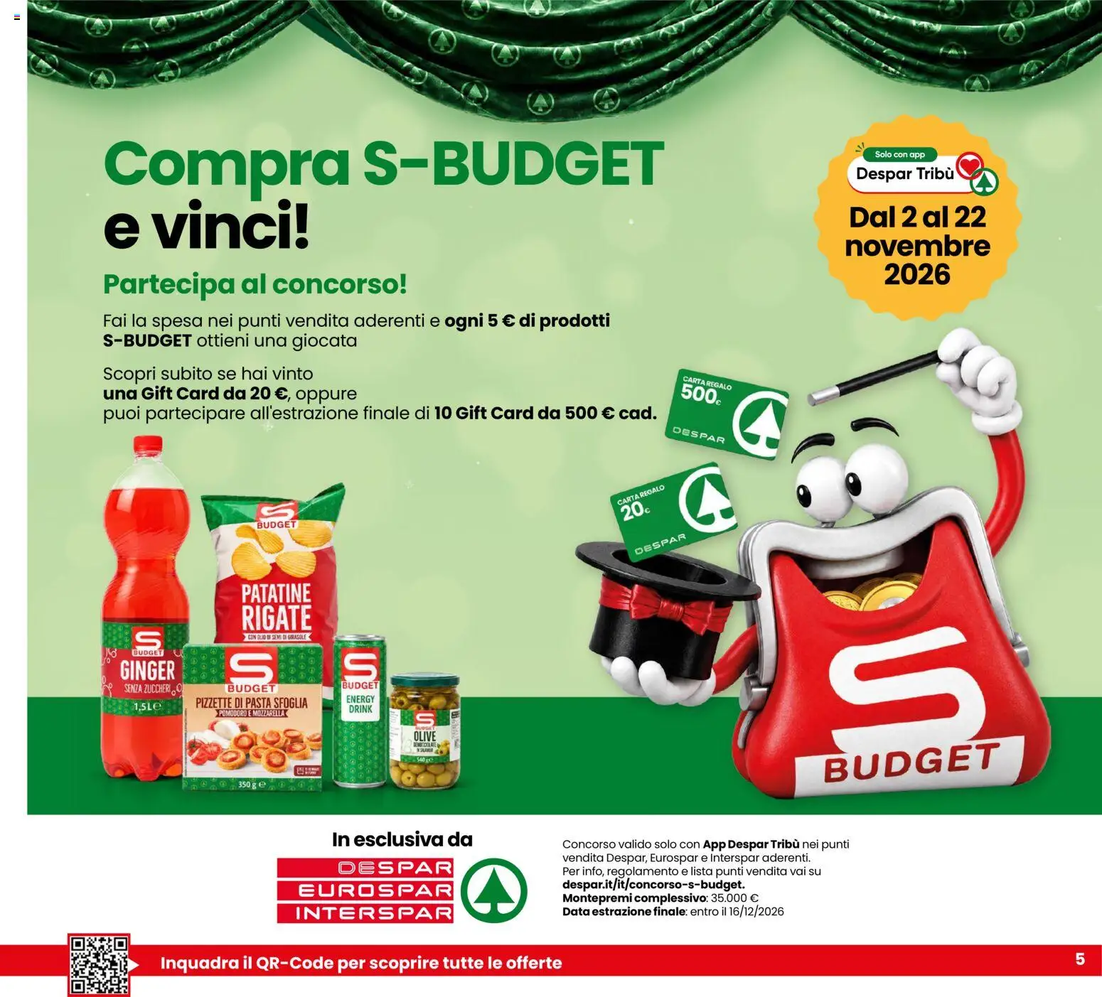 Anteprima dell'opuscolo Eurospar volantino Malcesine dal negozio Eurospar valido da 29/10/2026 - Pasta sfoglia, Pomodoro, Mozzarella, Olio, Semi di girasole, Olive, Olio di semi, Olio di semi di girasole