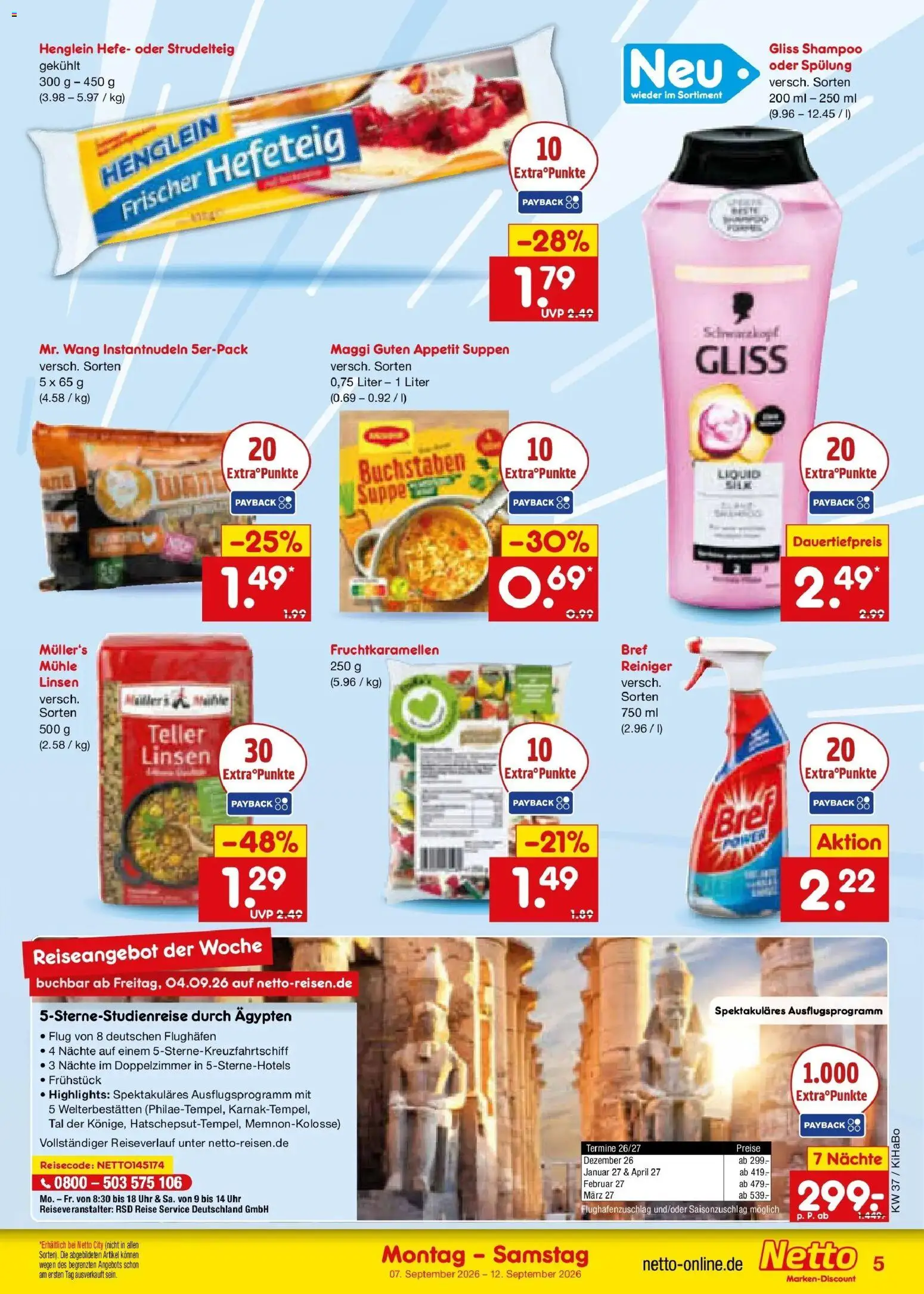 Vorschau von dem Prospekt des Geschäftes Netto Marken-Discount, gültig ab dem 07.09.2026 - Uhr, Maggi, Shampoo, Mühle, Spülung