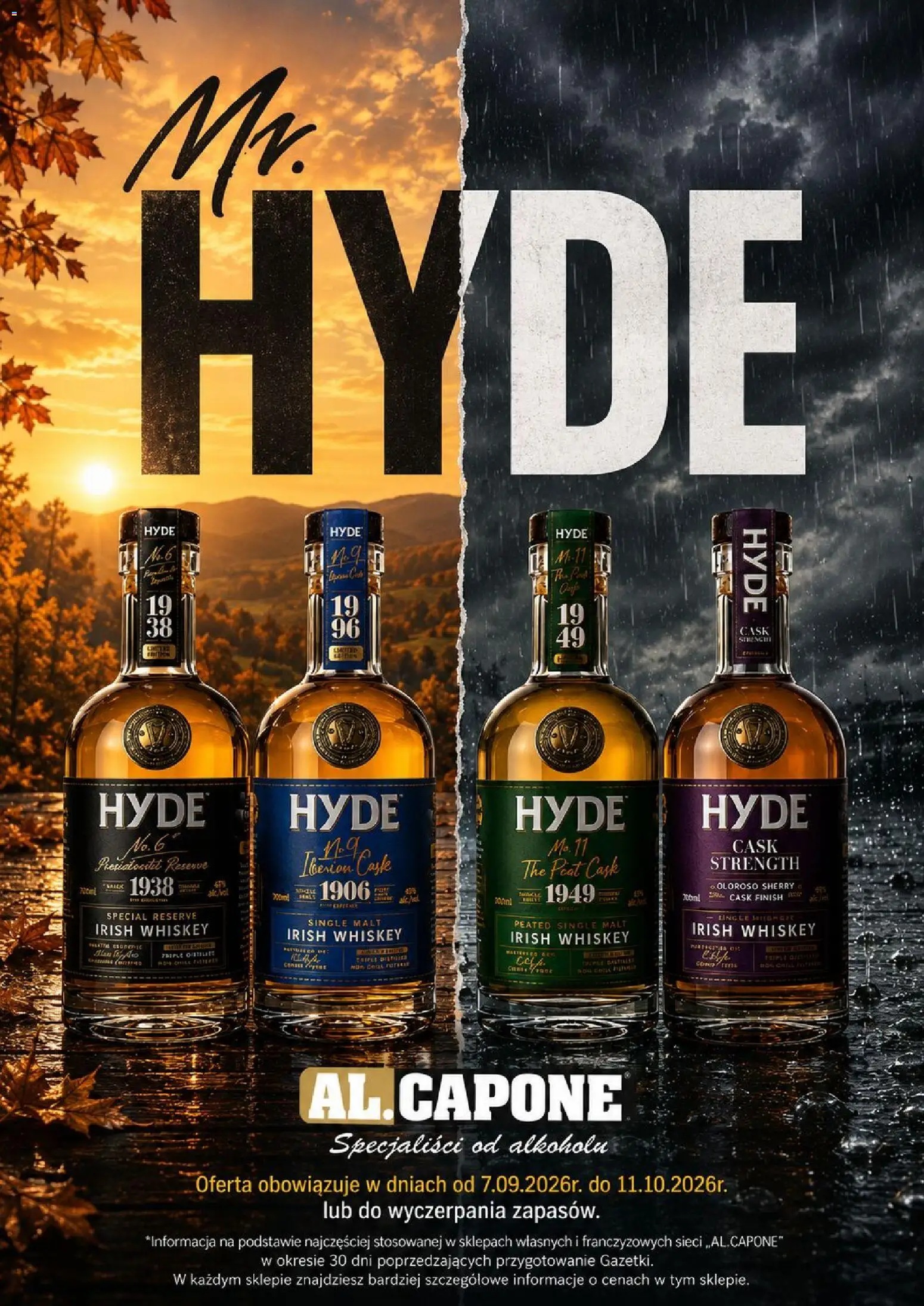Pogląd gazetki "Al.Capone gazetka" ze sklepu Al.Capone ważnej od 07.09.2026 - Finish, Irish whiskey