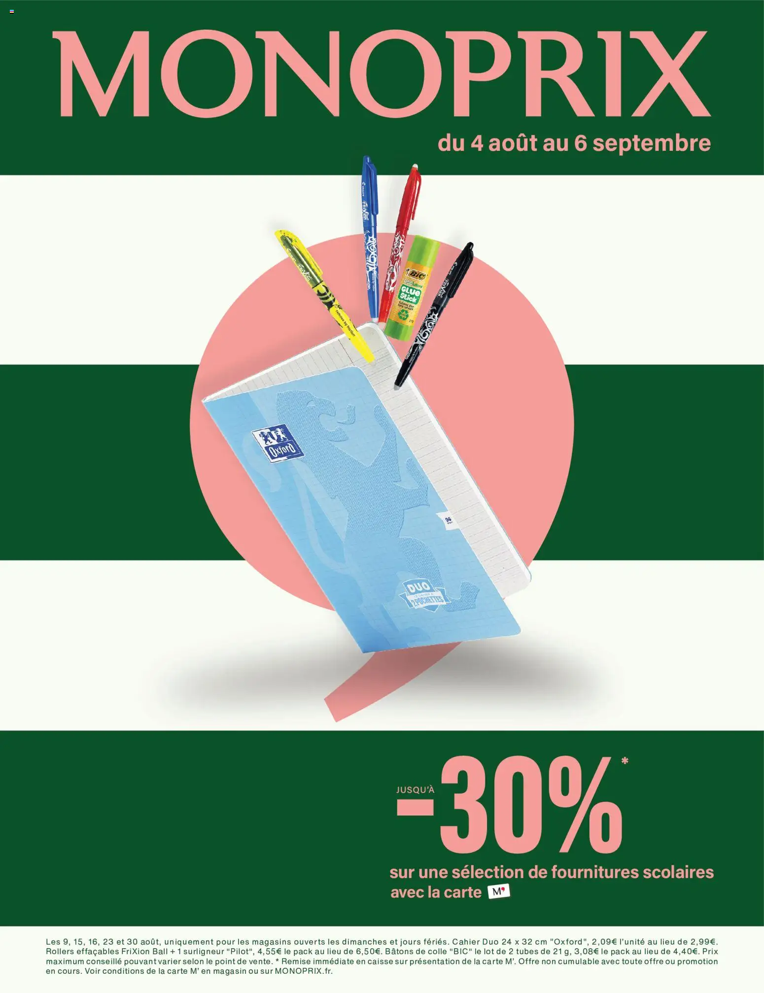 Prévisualisation de Monoprix - Guide de rentree du magasin Monoprix formulaire valide 04/08/2026