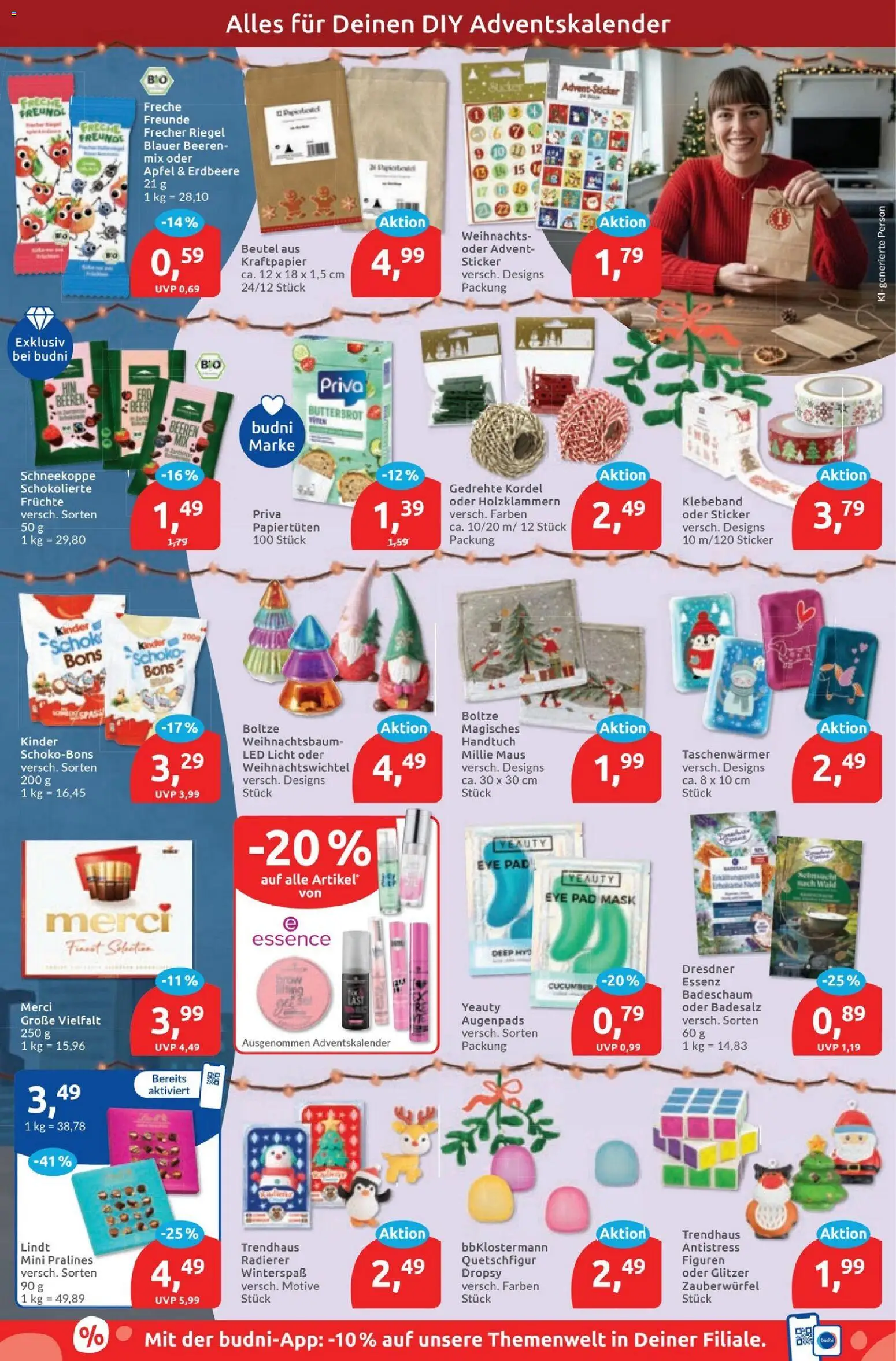 Vorschau von dem Prospekt des Geschäftes Budni, gültig ab dem 02.11.2026 - Äpfel, Lindt, Maus, Merci, Badeschaum