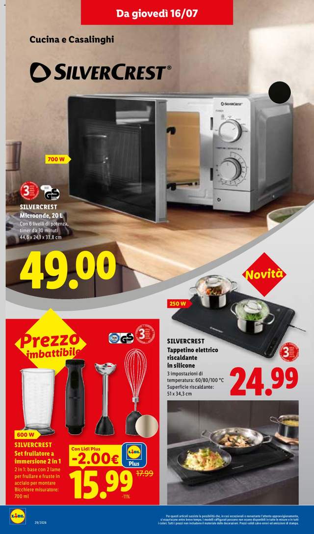 Nuovo volantino Lidl dal 16/07