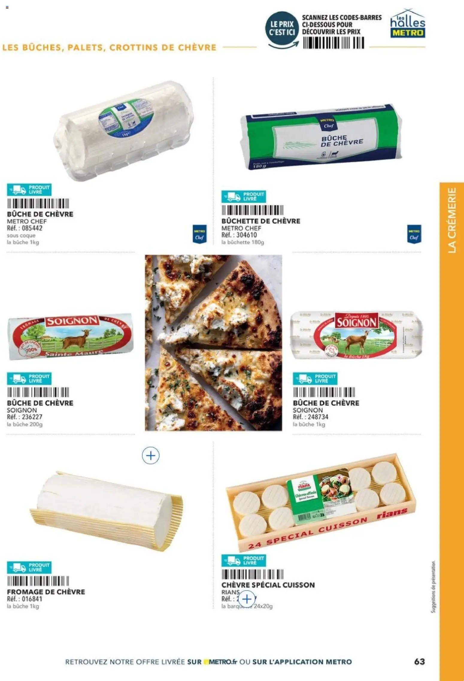 Prévisualisation de METRO - Restauration rapide du magasin METRO formulaire valide 14/04/2026 - Fromage, Livre, Fromage de chèvre, Bûche de chèvre