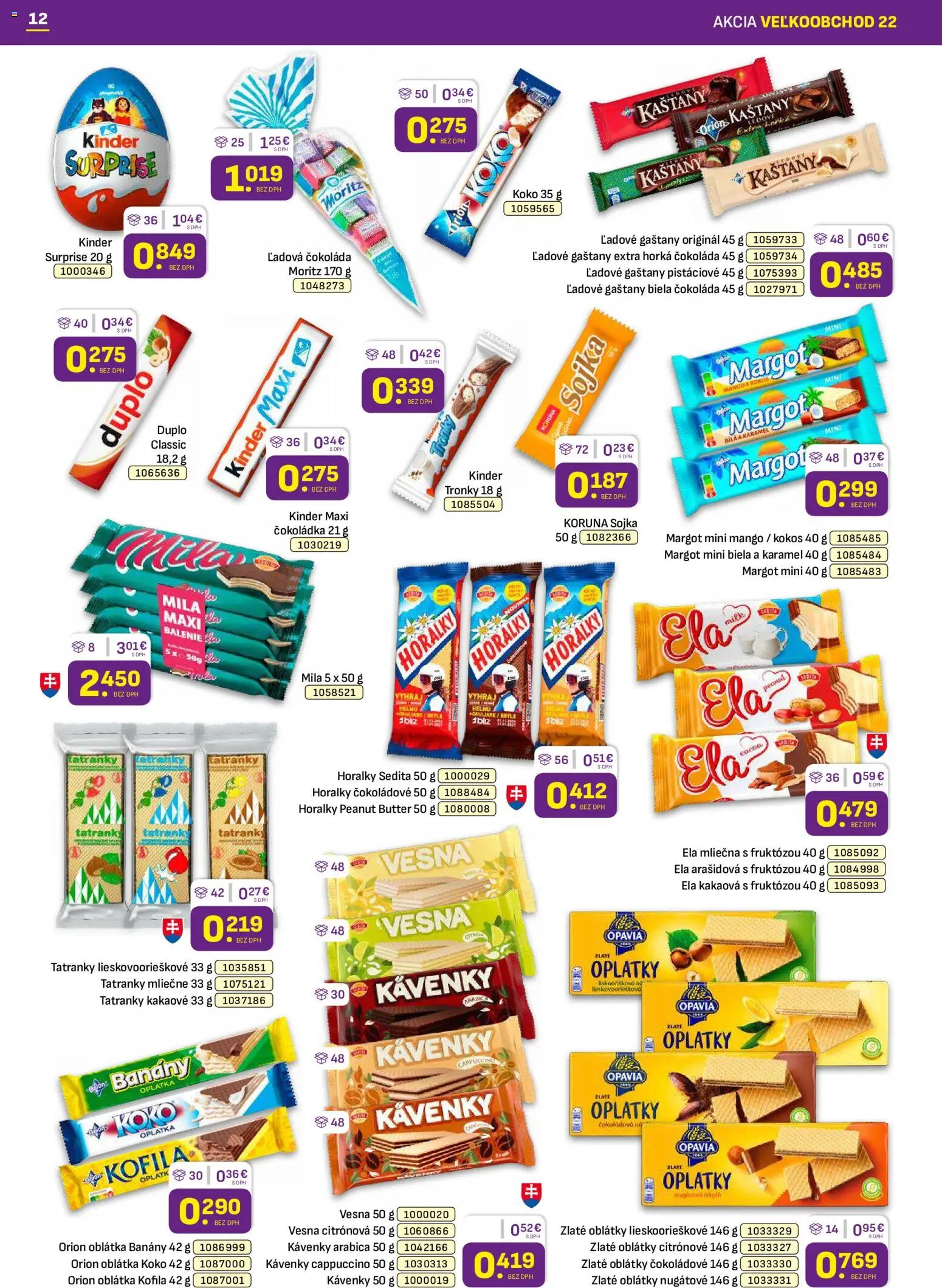 Náhľad Libex letáku platného od 02.11.2026 - Čokoláda, Kinder, Cappuccino, Kokos, Mila, Biela čokoláda, Gaštany, Horálky