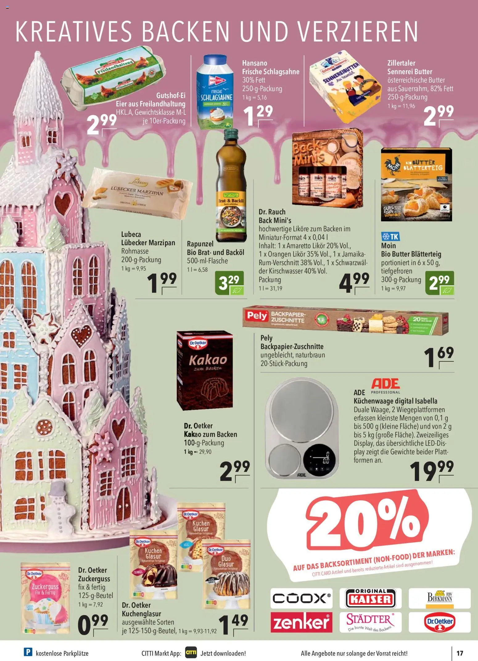 Vorschau von dem Prospekt des Geschäftes CITTI Markt, gültig ab dem 28.10.2026 - Kuchen, Butter, Eier, Schlagsahne, Likör, Orangen